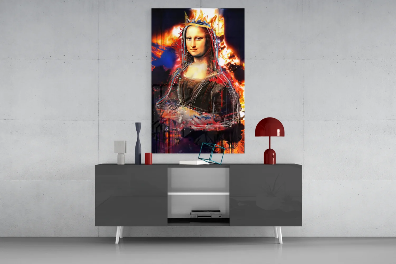 Queen Mona Lisa Glass Wall Art - Image 9