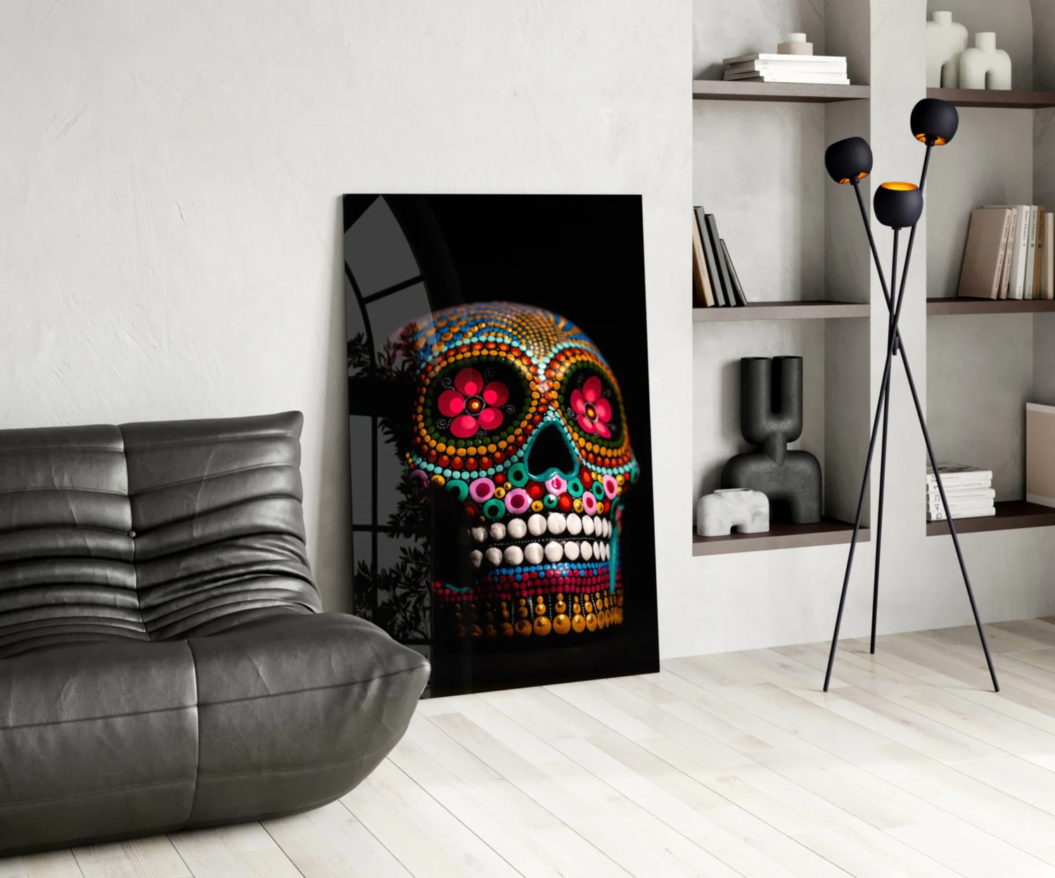 Sugar Skull Glass Wall Art - Image 6