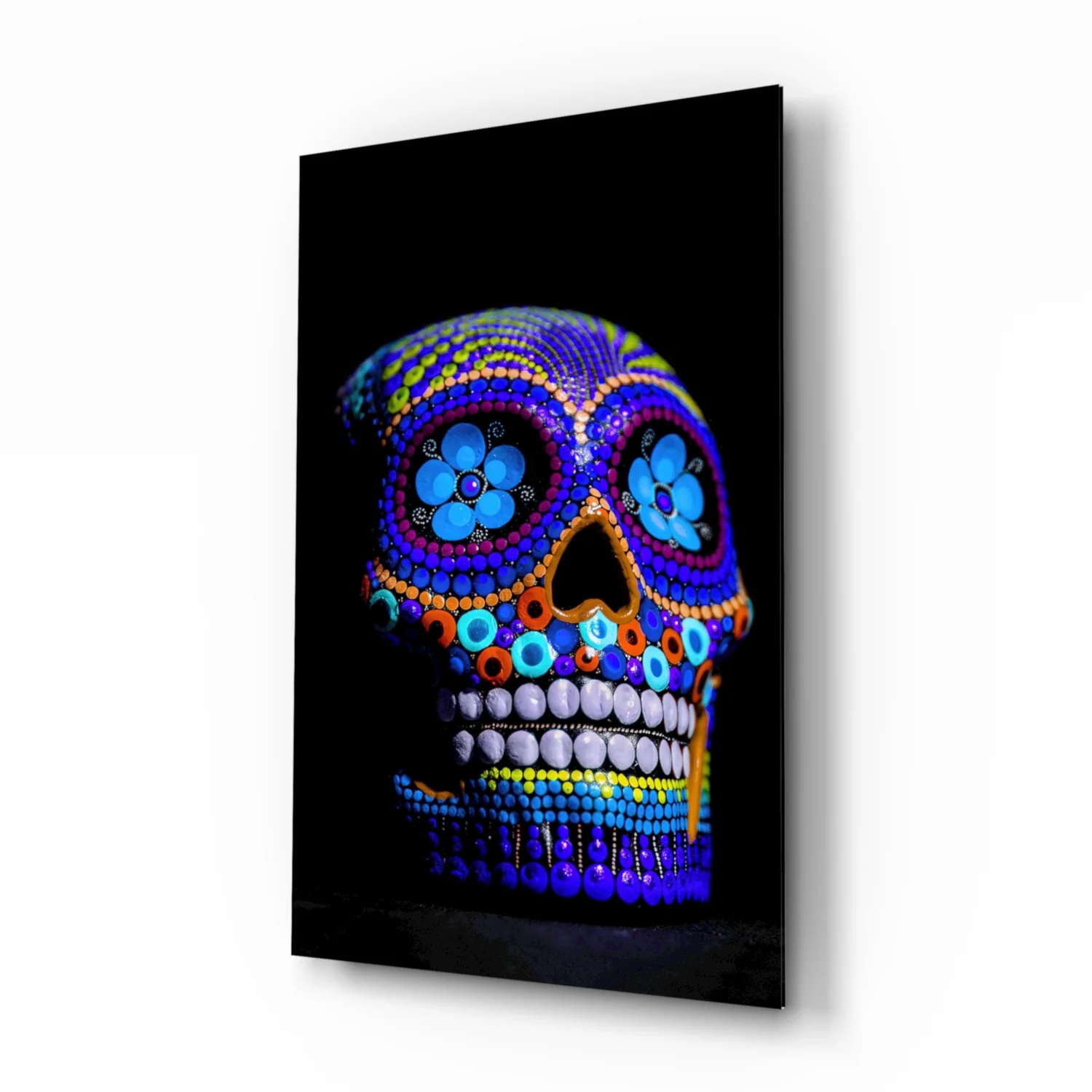 Sugar Skull Glass Wall Art - Image 2