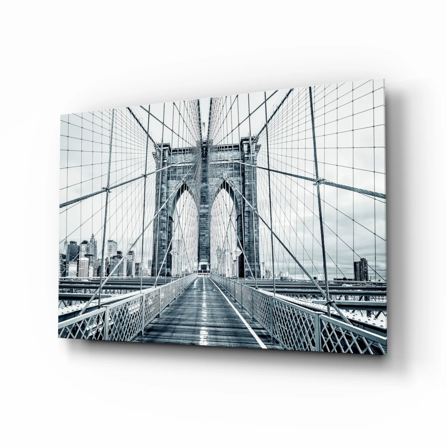 Brooklyn Bridge Glass Wall Art - Image 2