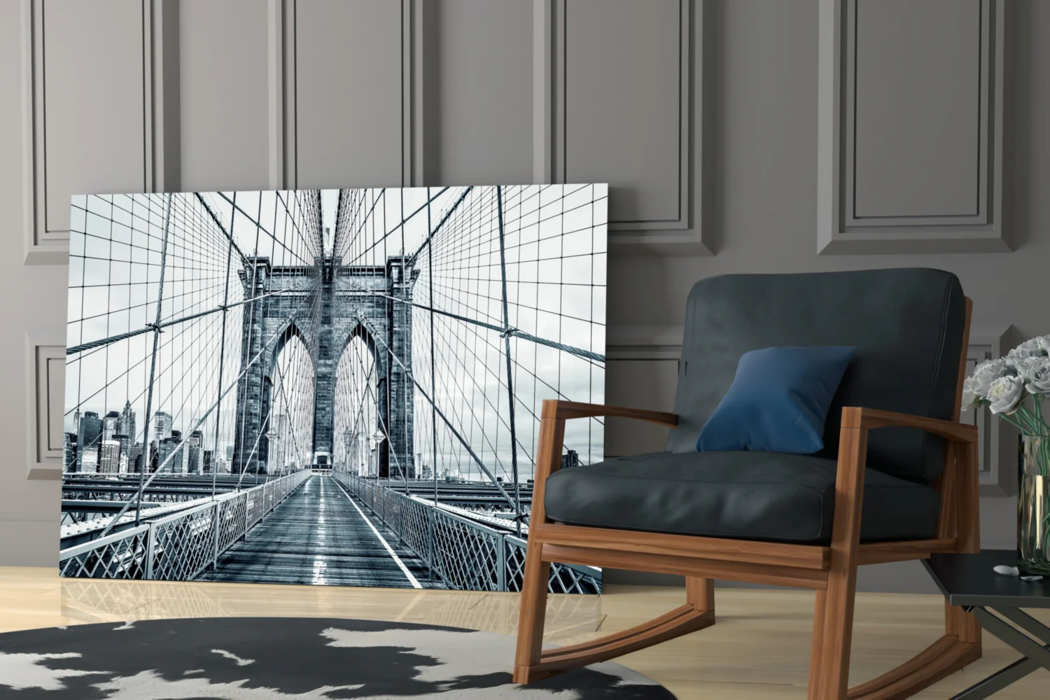 Brooklyn Bridge Glass Wall Art - Image 7