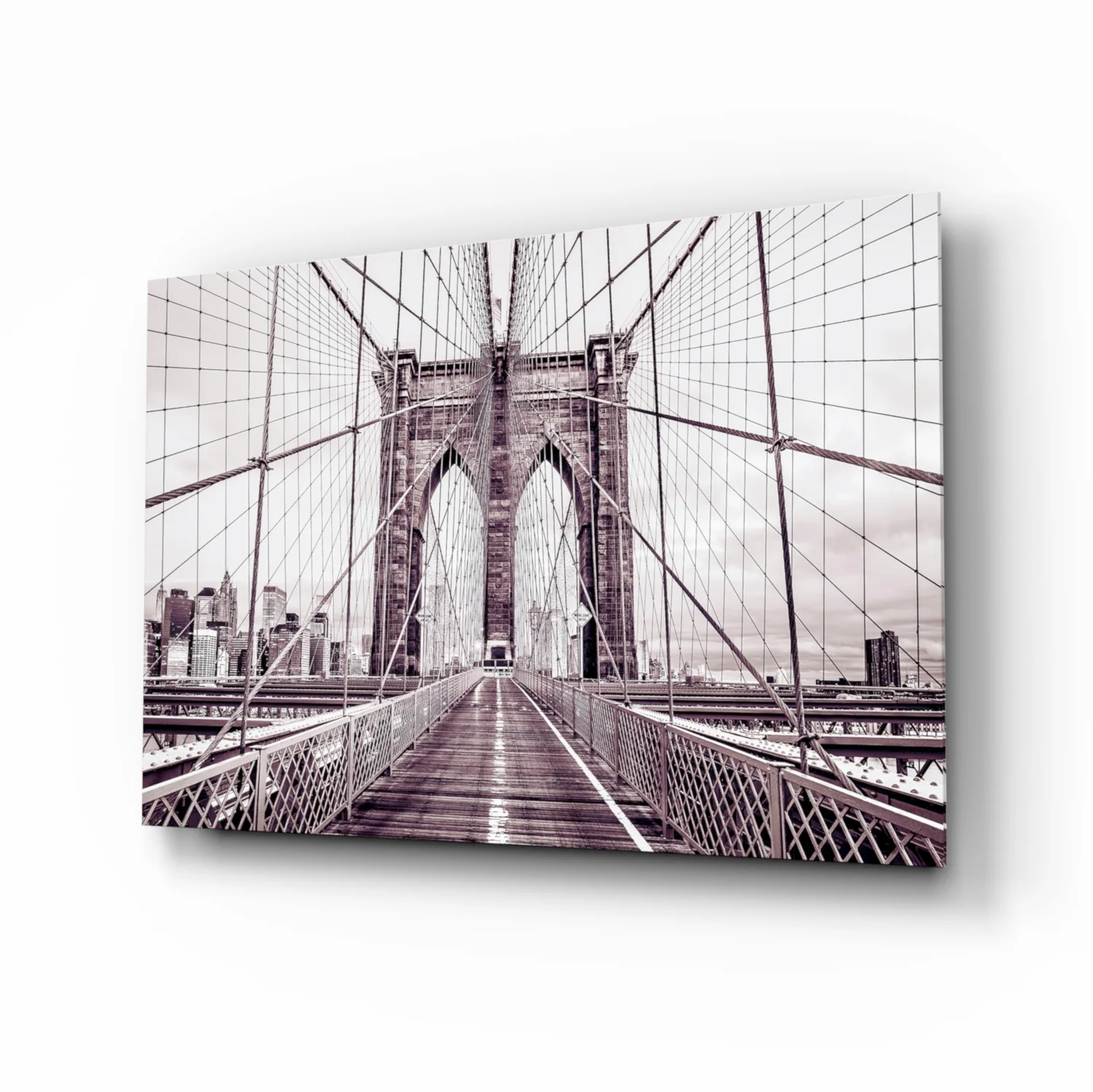 Brooklyn Bridge Glass Wall Art - Image 2