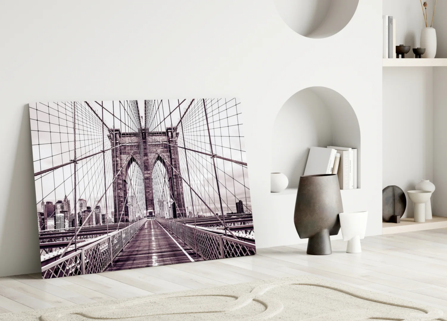 Brooklyn Bridge Glass Wall Art - Image 4
