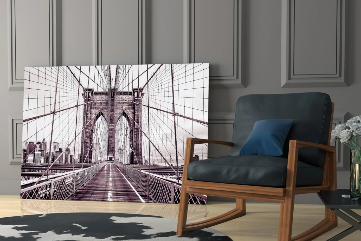 Brooklyn Bridge Glass Wall Art - Image 7