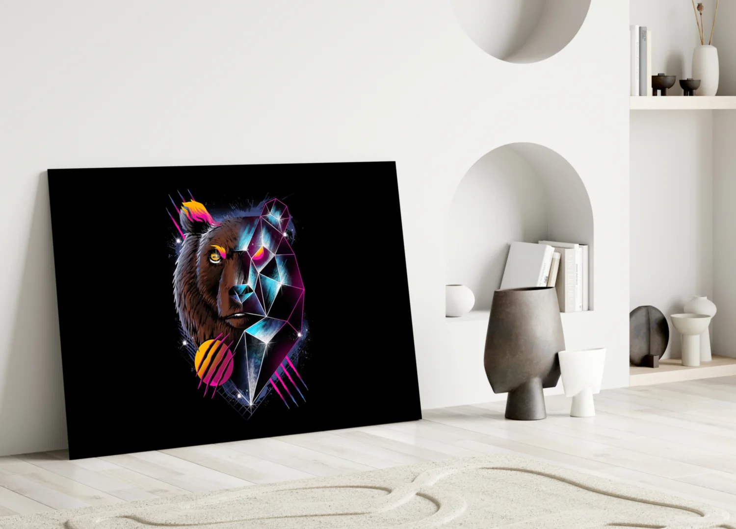 Diamond Bear Glass Wall Art - Image 4