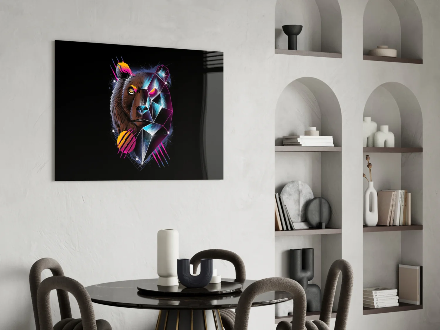 Diamond Bear Glass Wall Art - Image 6