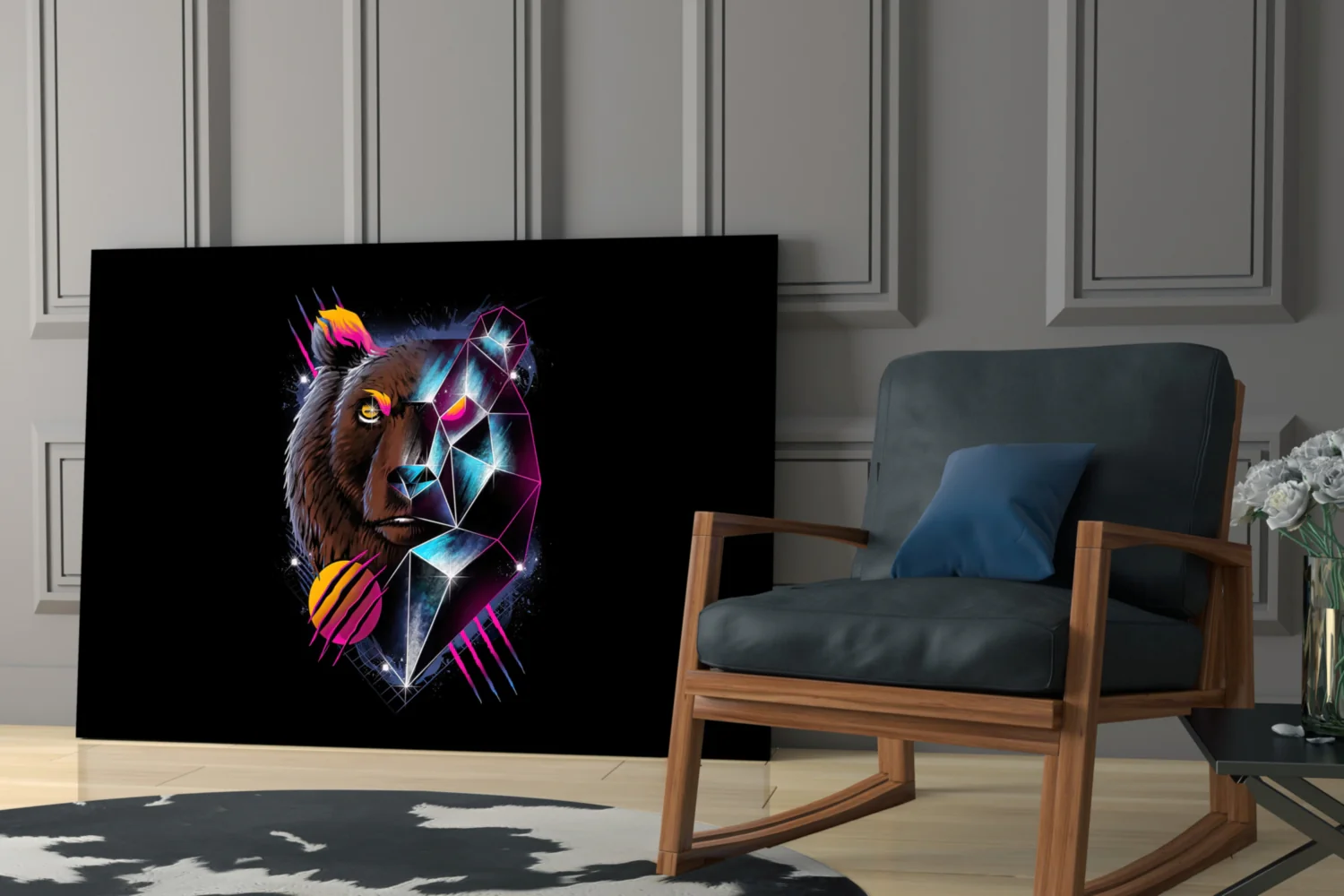 Diamond Bear Glass Wall Art - Image 7