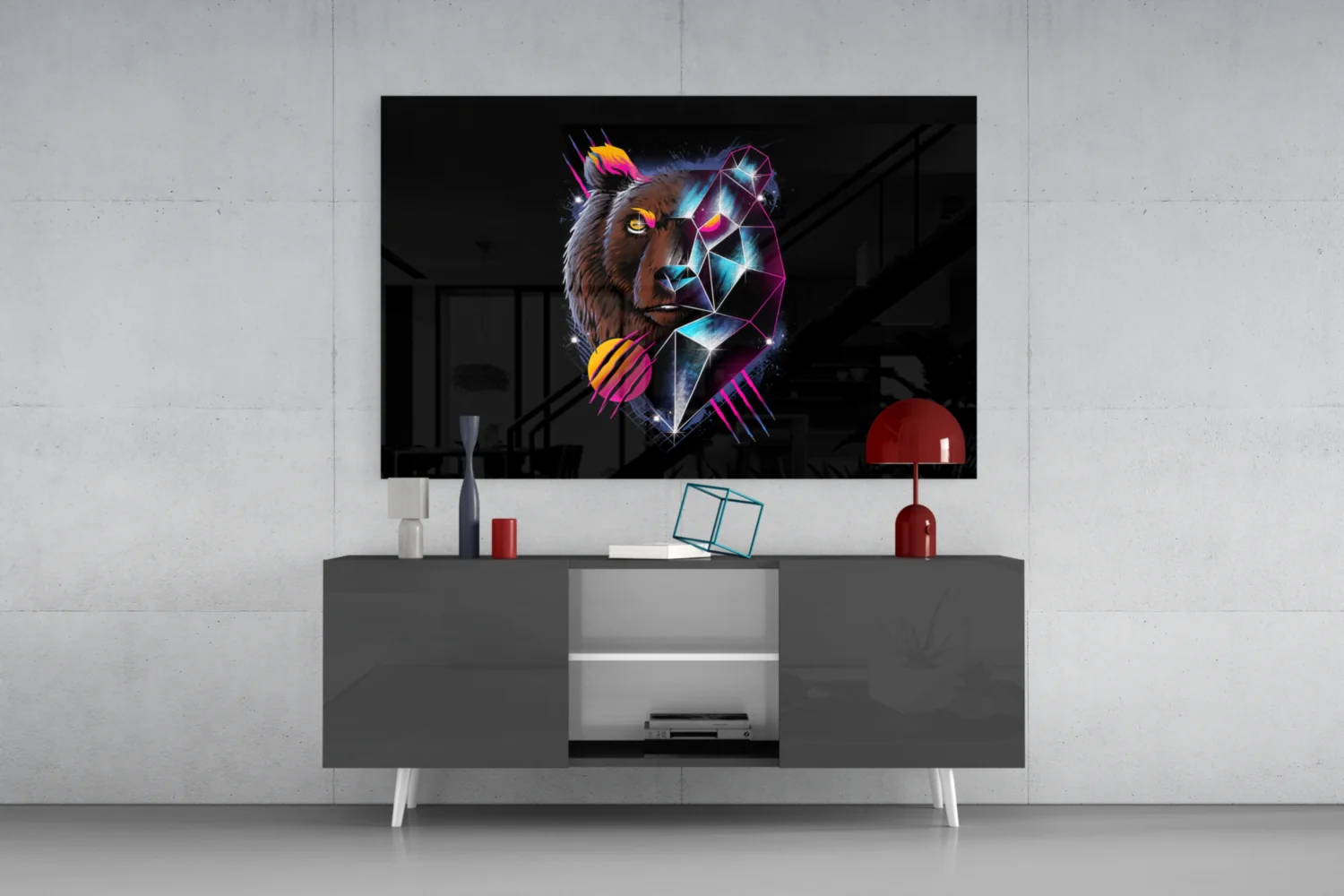 Diamond Bear Glass Wall Art - Image 9