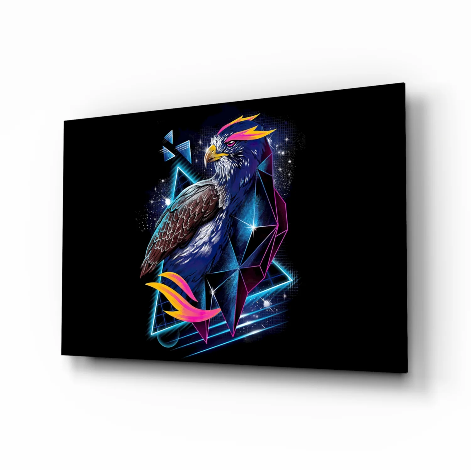 Diamond Hawk Glass Wall Art - Image 2