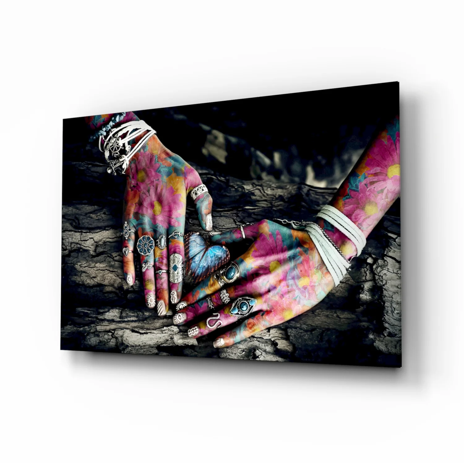 Hands of Nature Glass Wall Art - Image 2