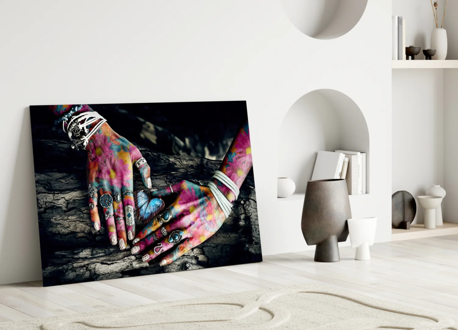 Hands of Nature Glass Wall Art - Image 4