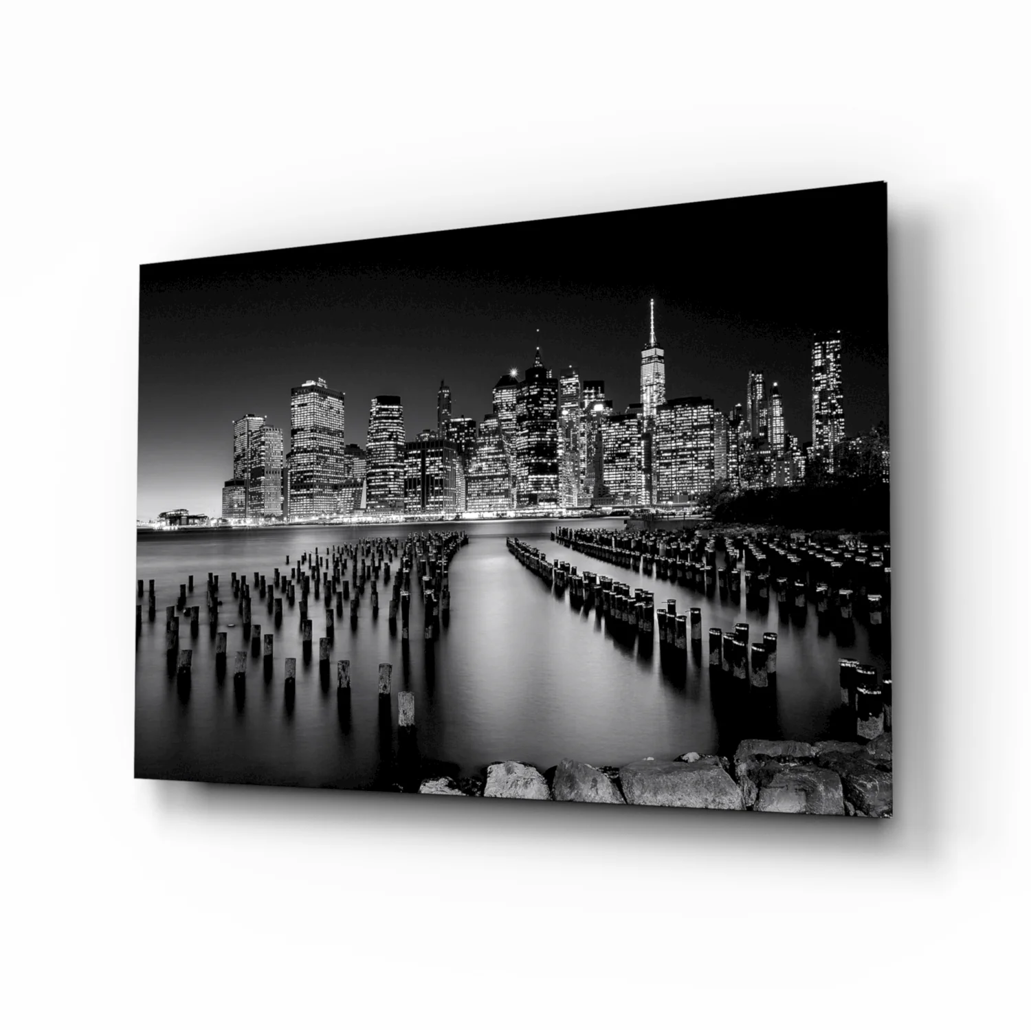City Night Glass Wall Art - Image 2