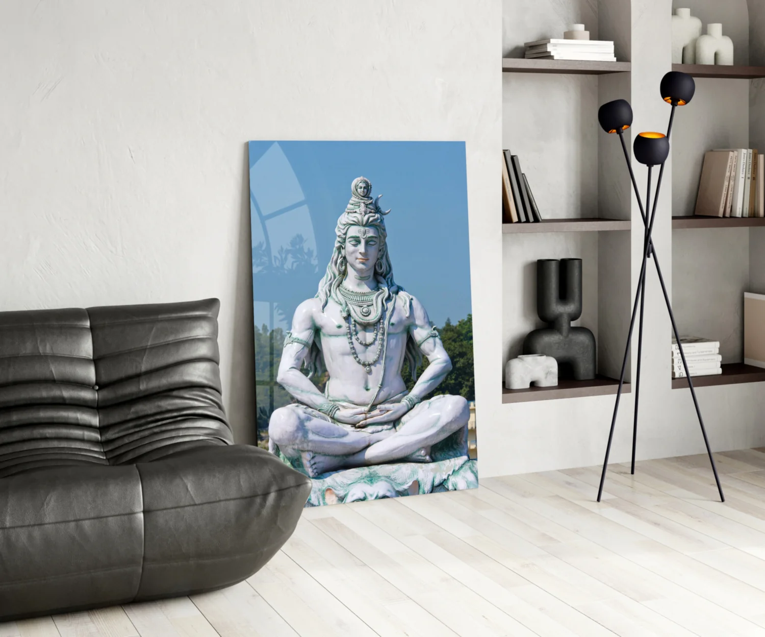 Shiva in Meditation Glass Wall Art - Image 6