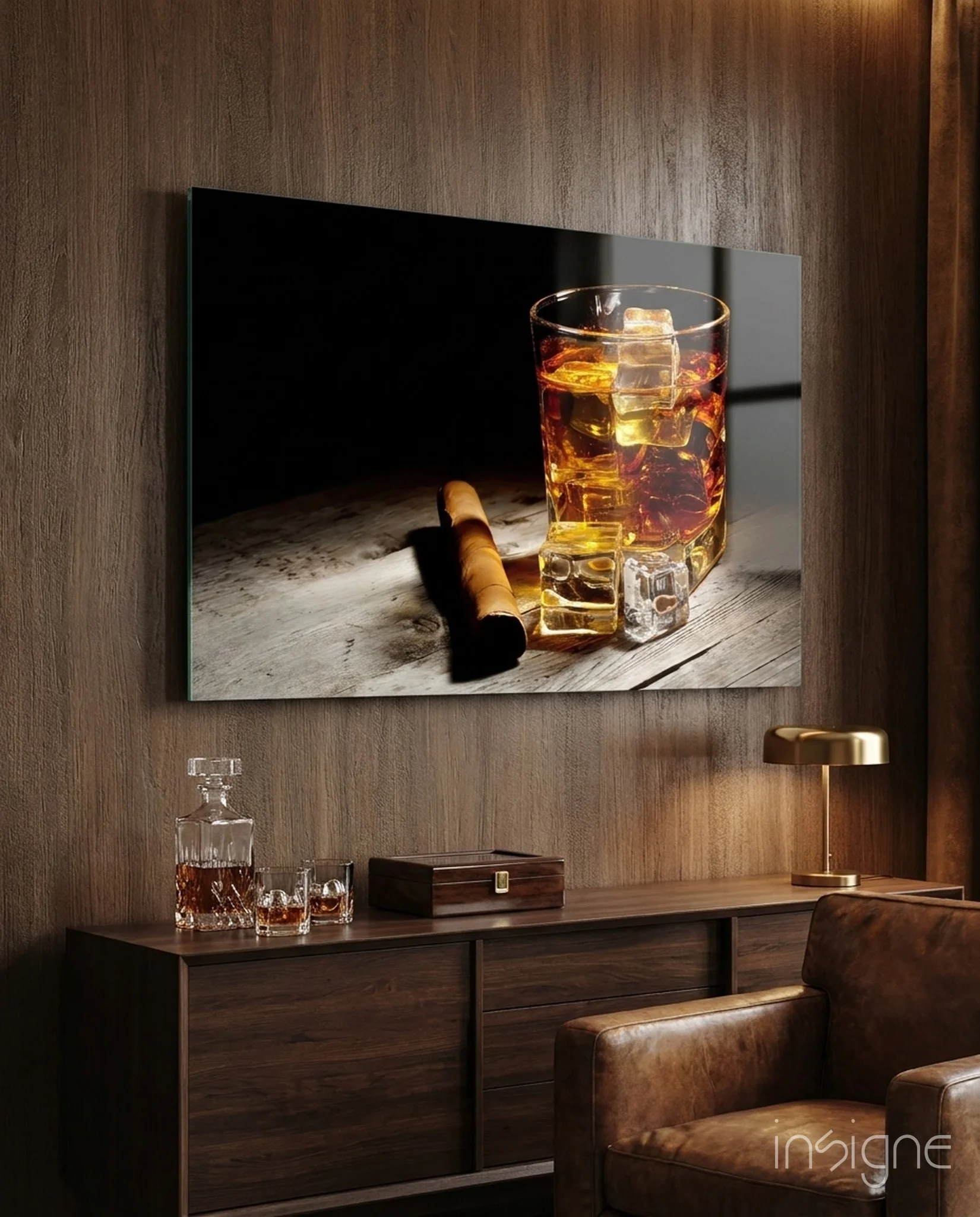 Whiskey Glass Wall Art