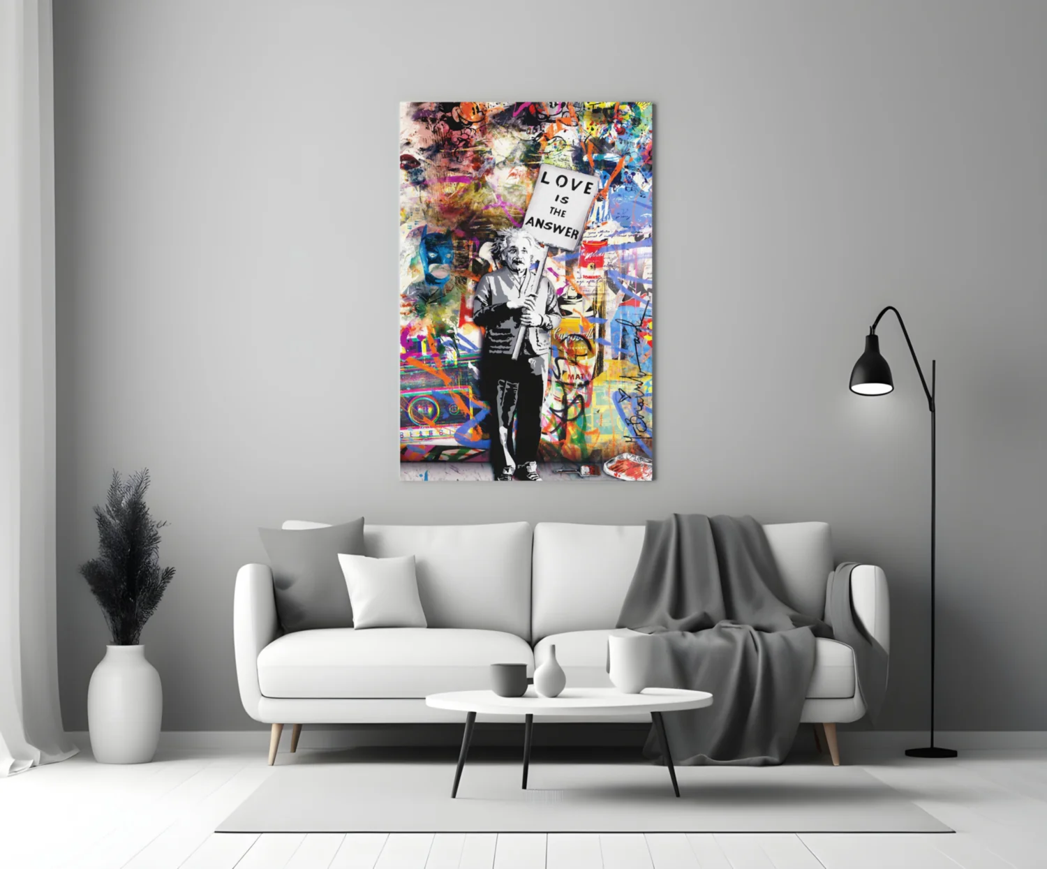 Banksy, Love is the Answer Glass Wall Art - Image 4