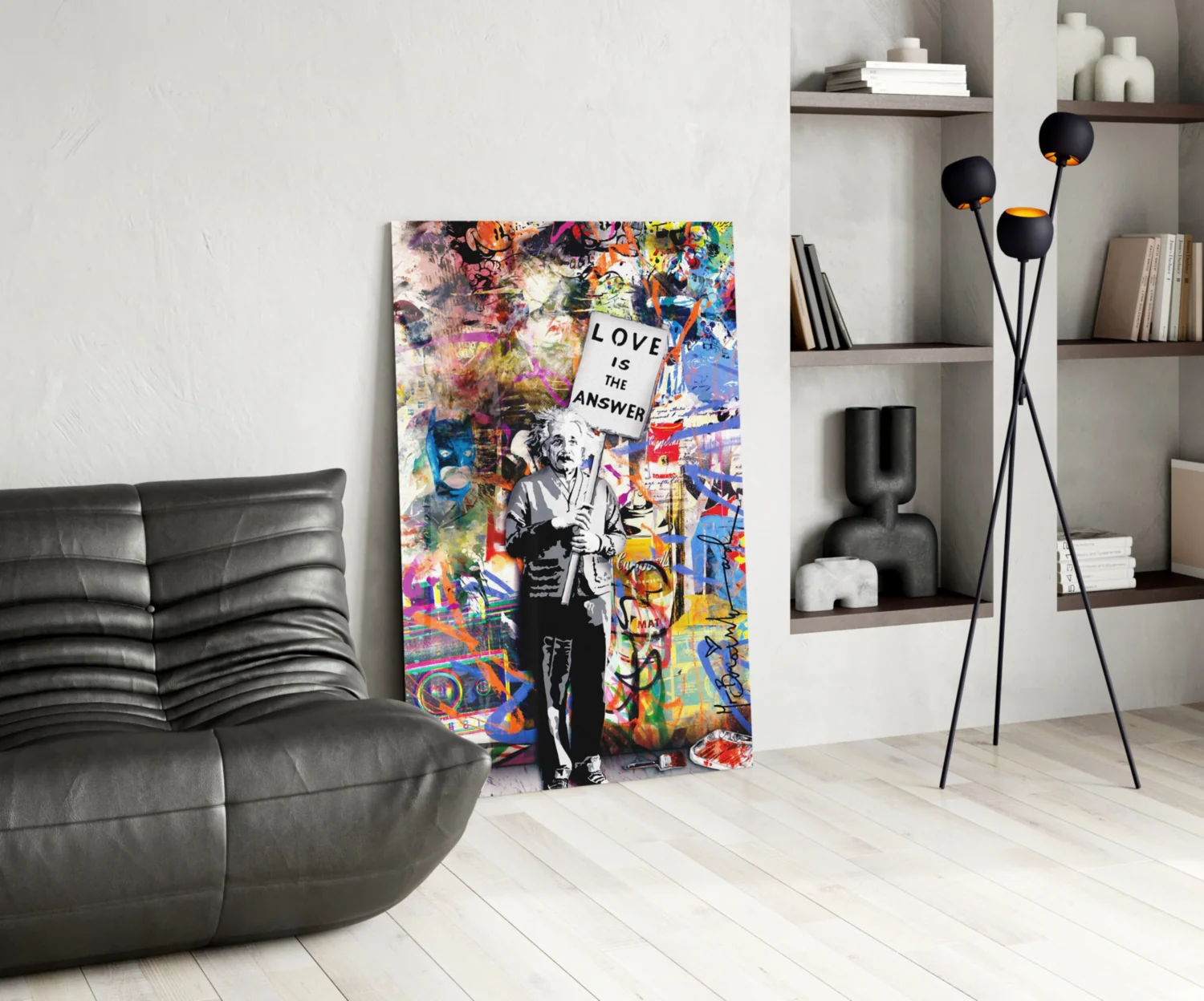 Banksy, Love is the Answer Glass Wall Art - Image 6