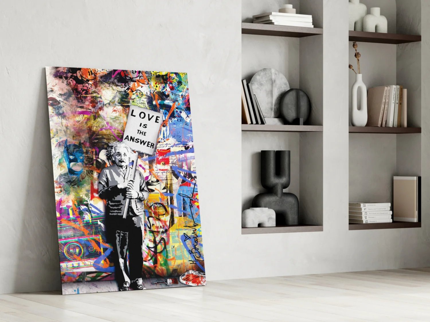 Banksy, Love is the Answer Glass Wall Art - Image 7
