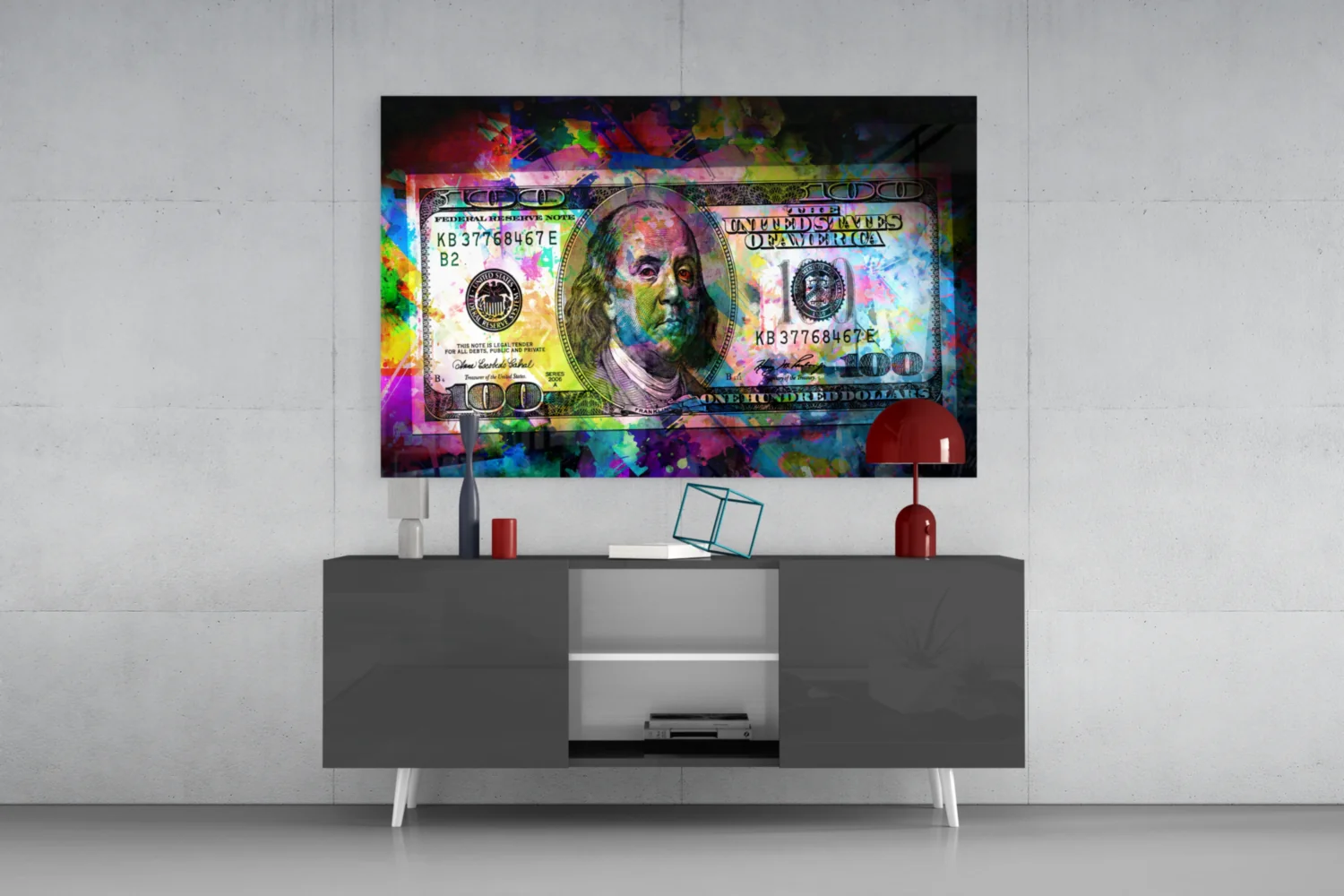 100 Dollars Glass Wall Art - Image 9