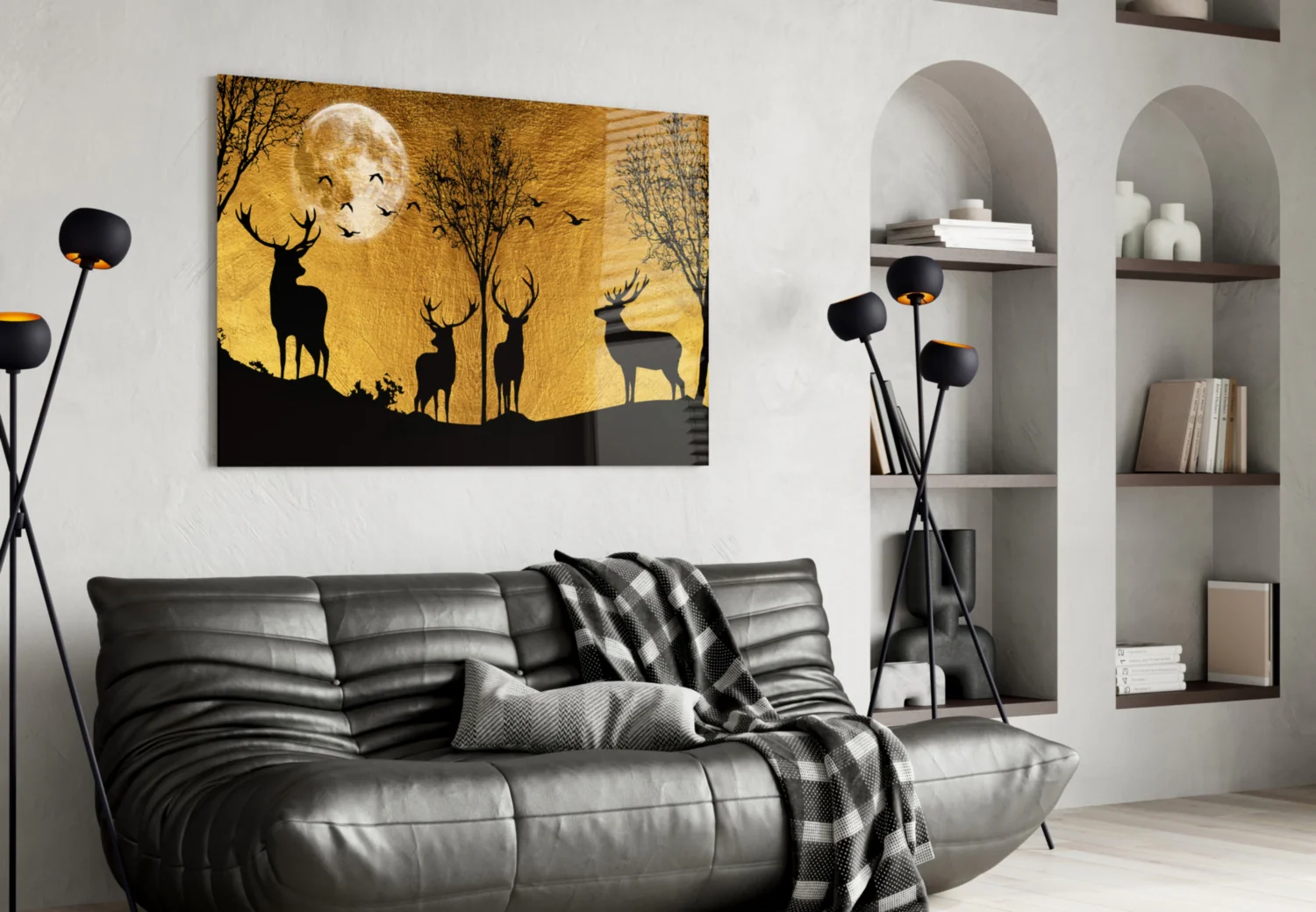 Deers Glass Wall Art - Image 5