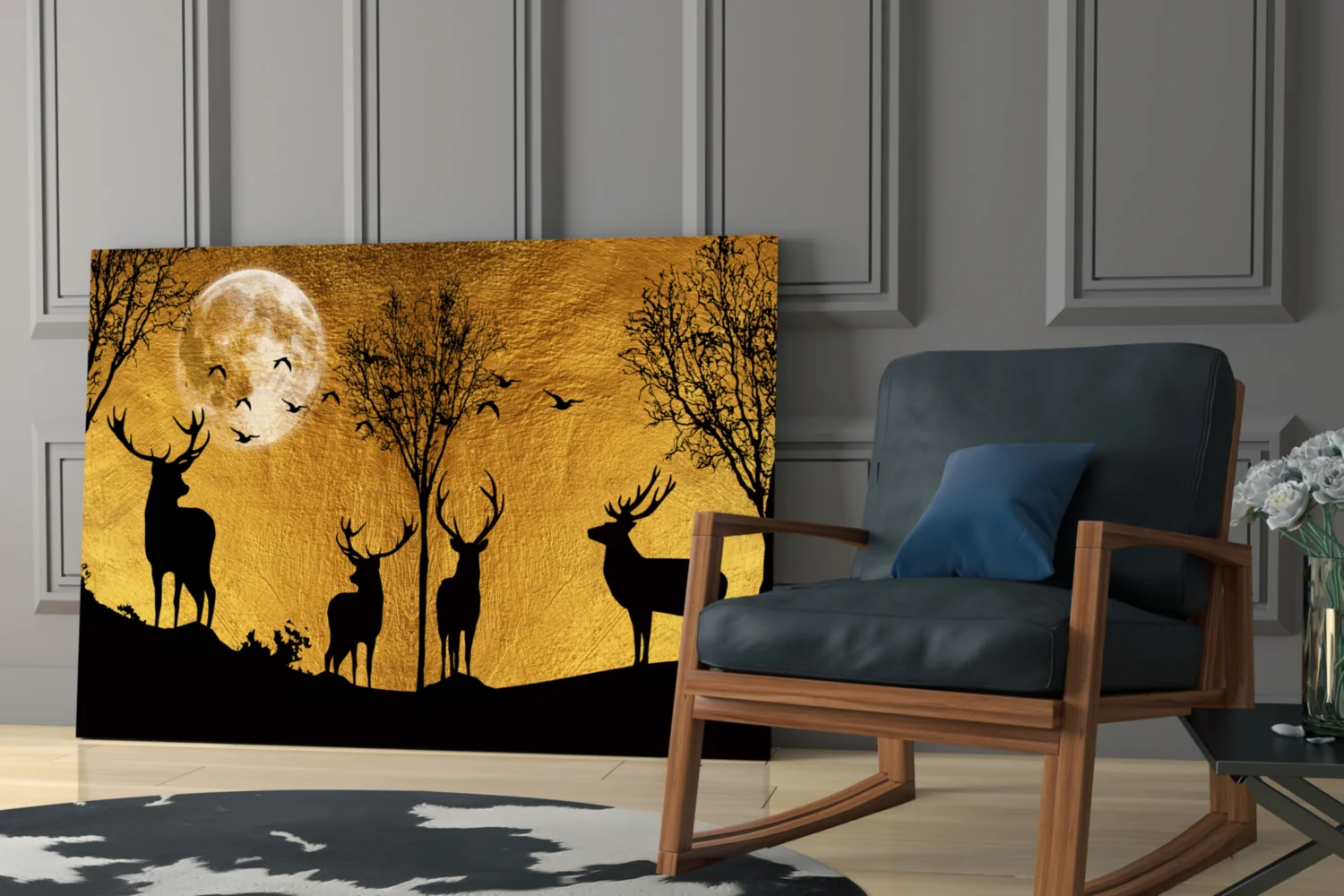 Deers Glass Wall Art - Image 7
