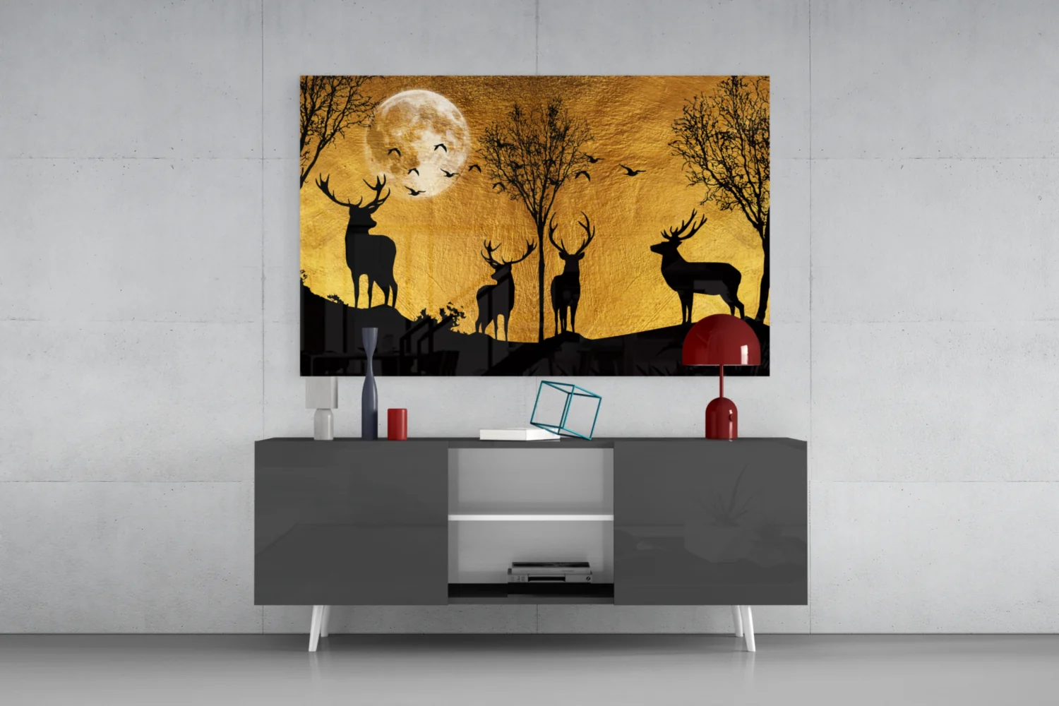Deers Glass Wall Art - Image 9