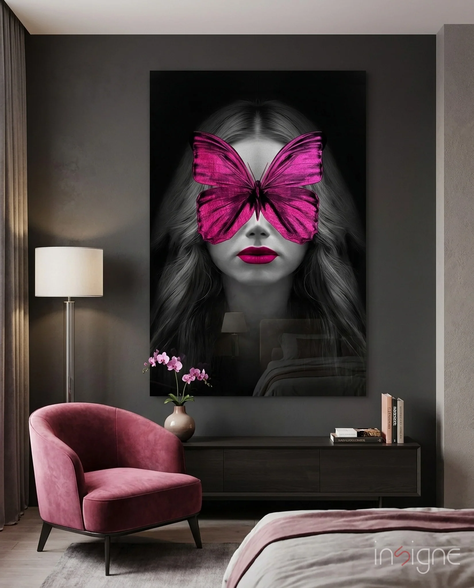 Butterfly Eyes Glass Wall Art