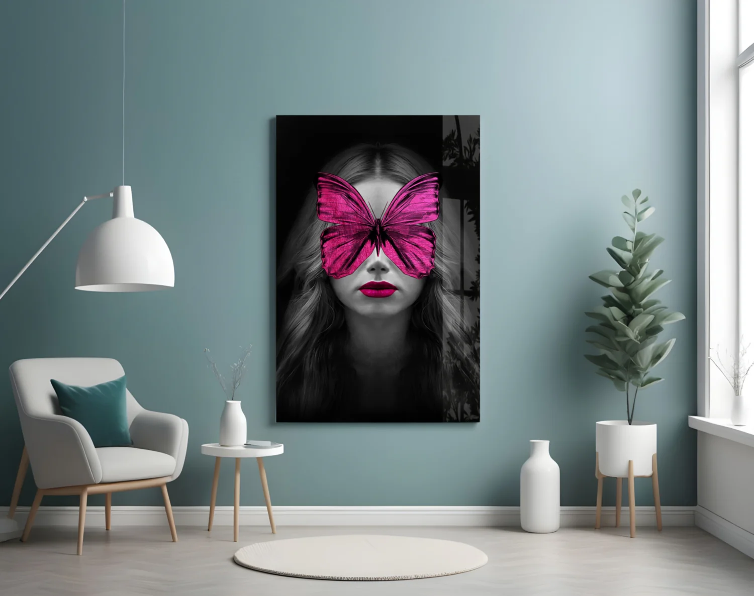 Butterfly Eyes Glass Wall Art - Image 5
