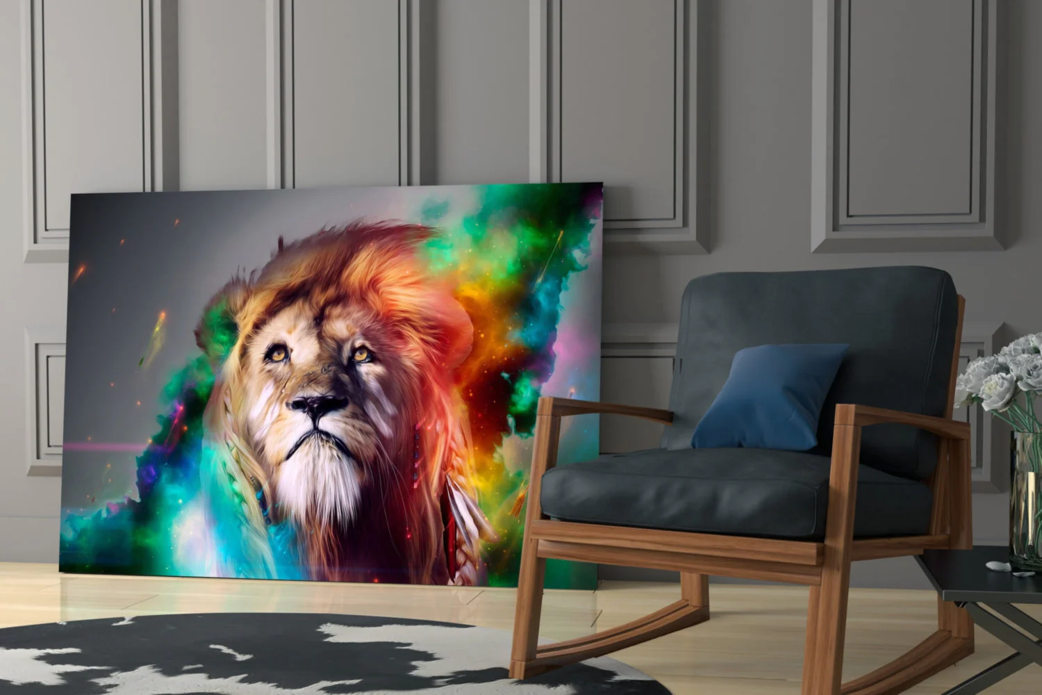 Lion Glass Wall Art - Image 7