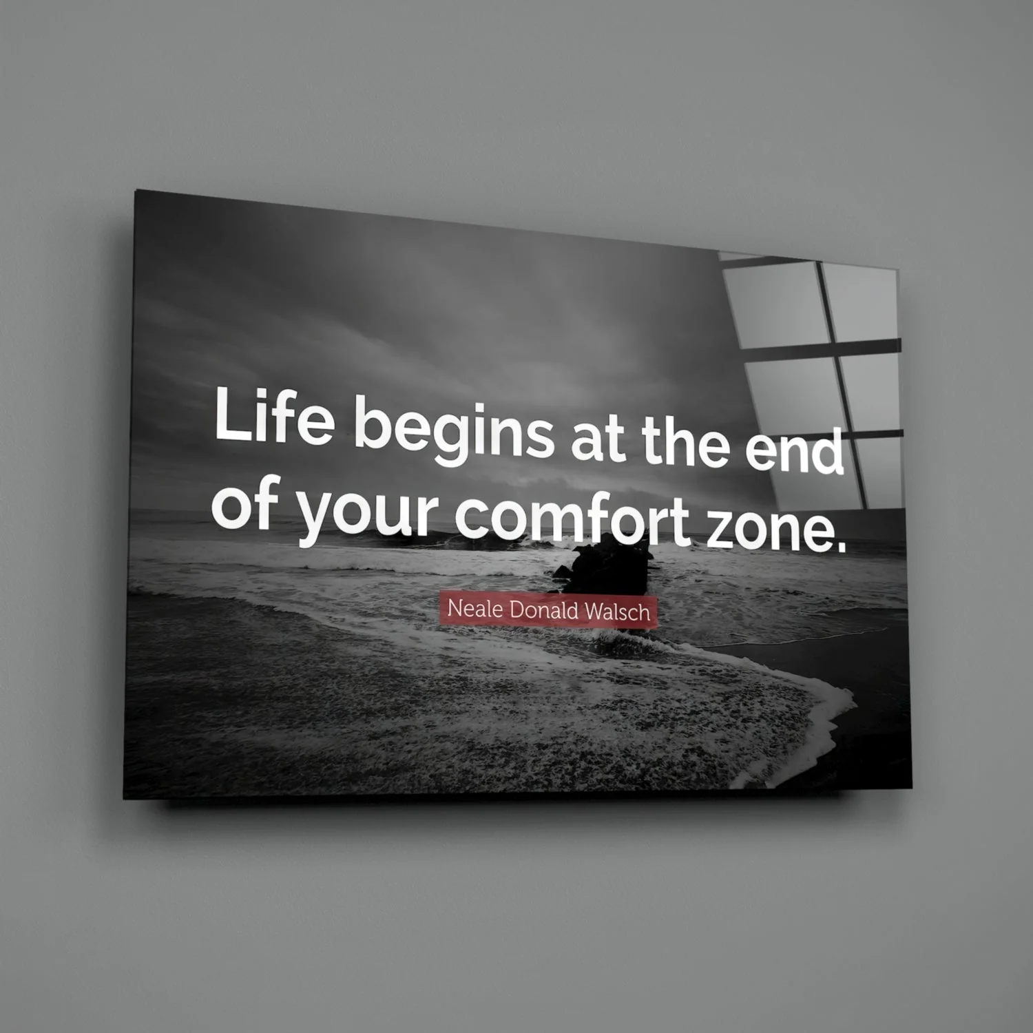 Where the Life Begins?  Glass Wall Art - Image 3