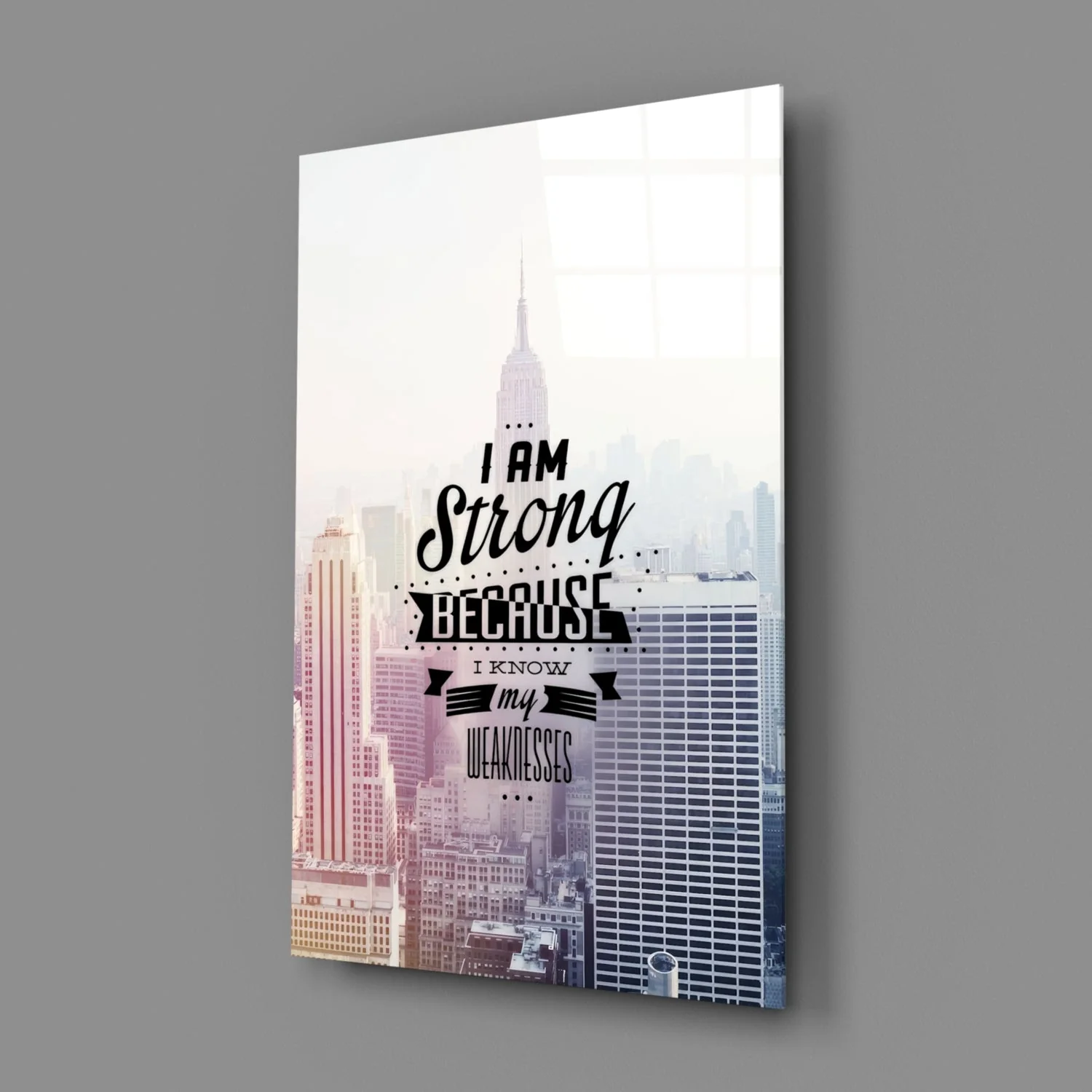 I am Strong Glass Wall Art - Image 3