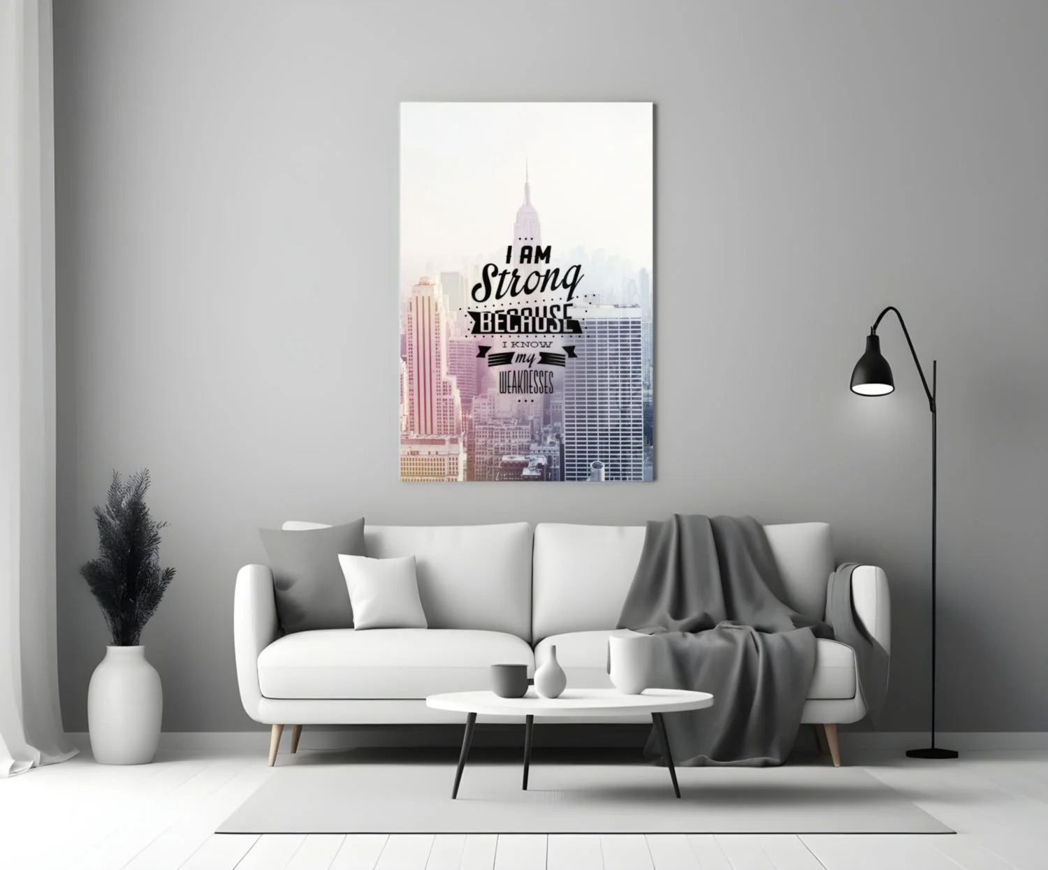 I am Strong Glass Wall Art - Image 4