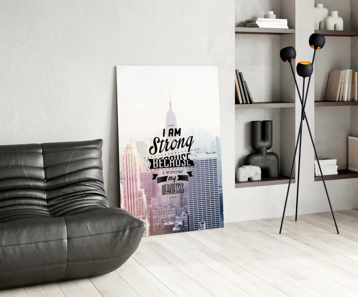I am Strong Glass Wall Art - Image 6