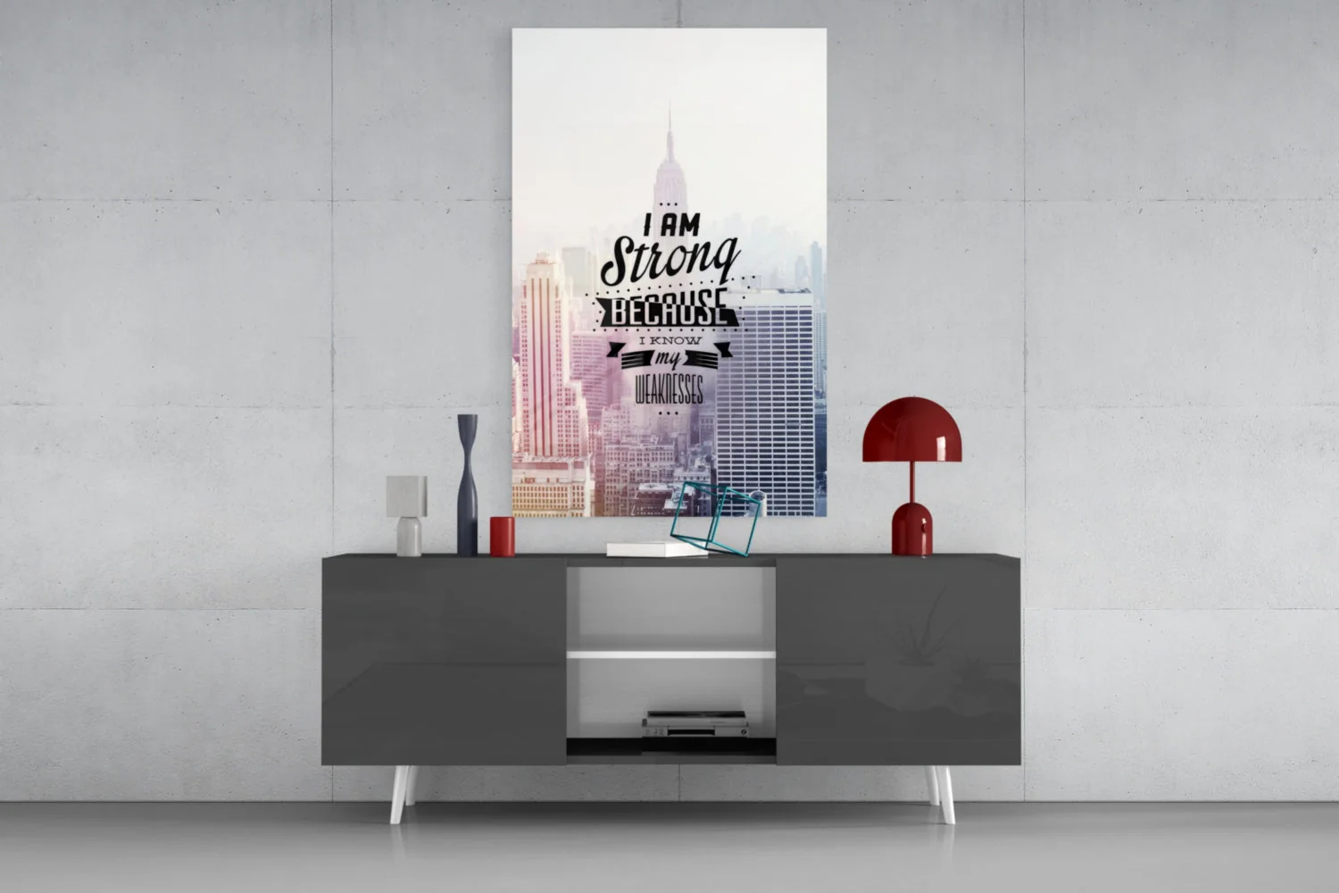 I am Strong Glass Wall Art - Image 9