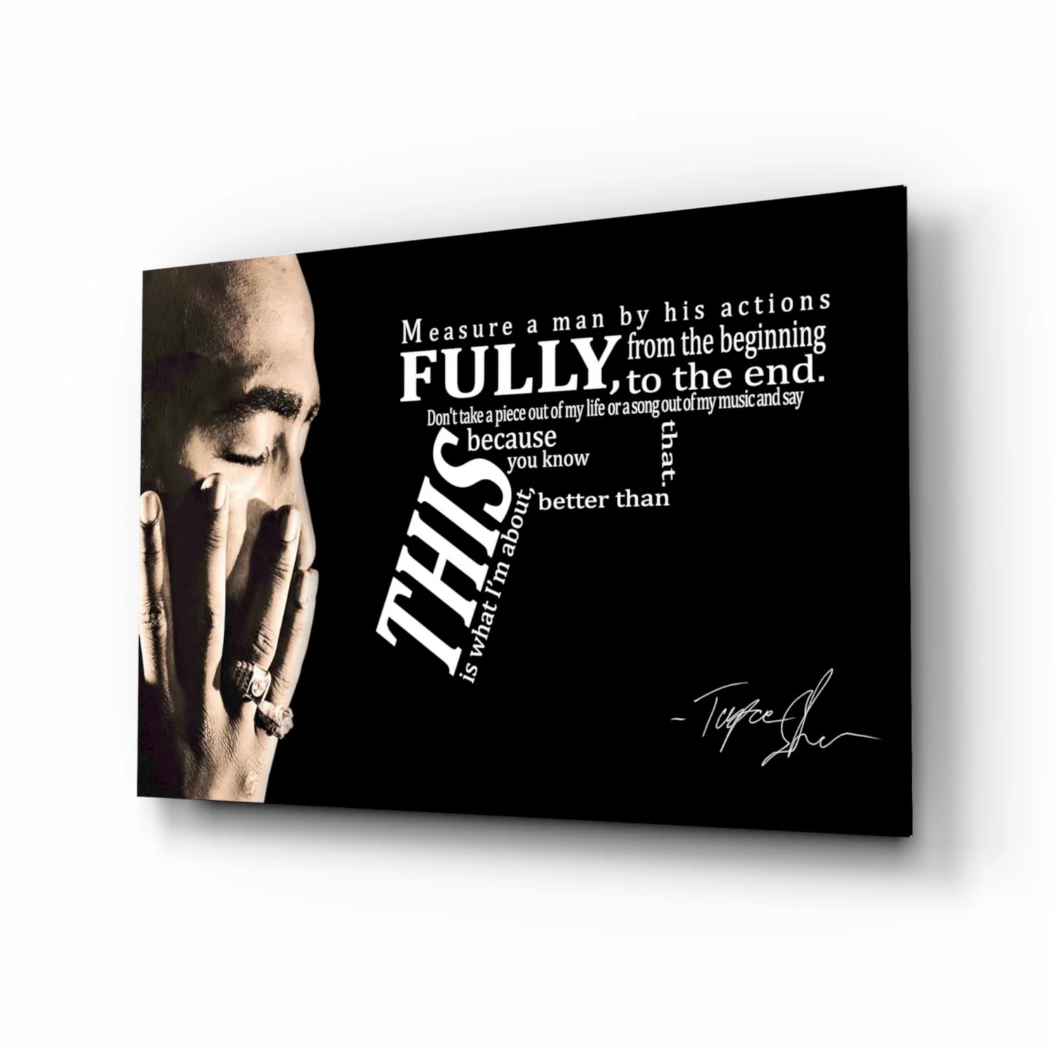 Tupac Glass Wall Art - Image 2