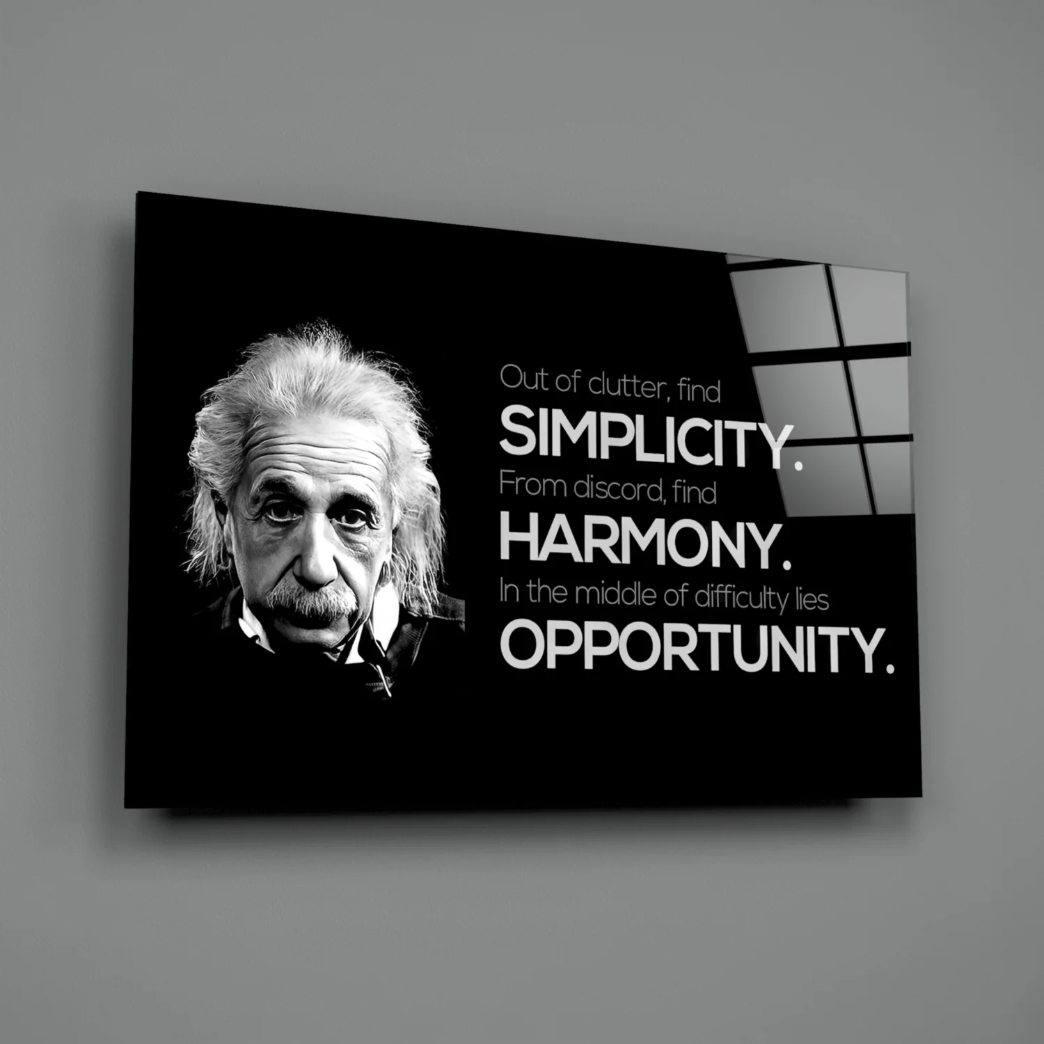 Einstein Glass Wall Art - Image 3