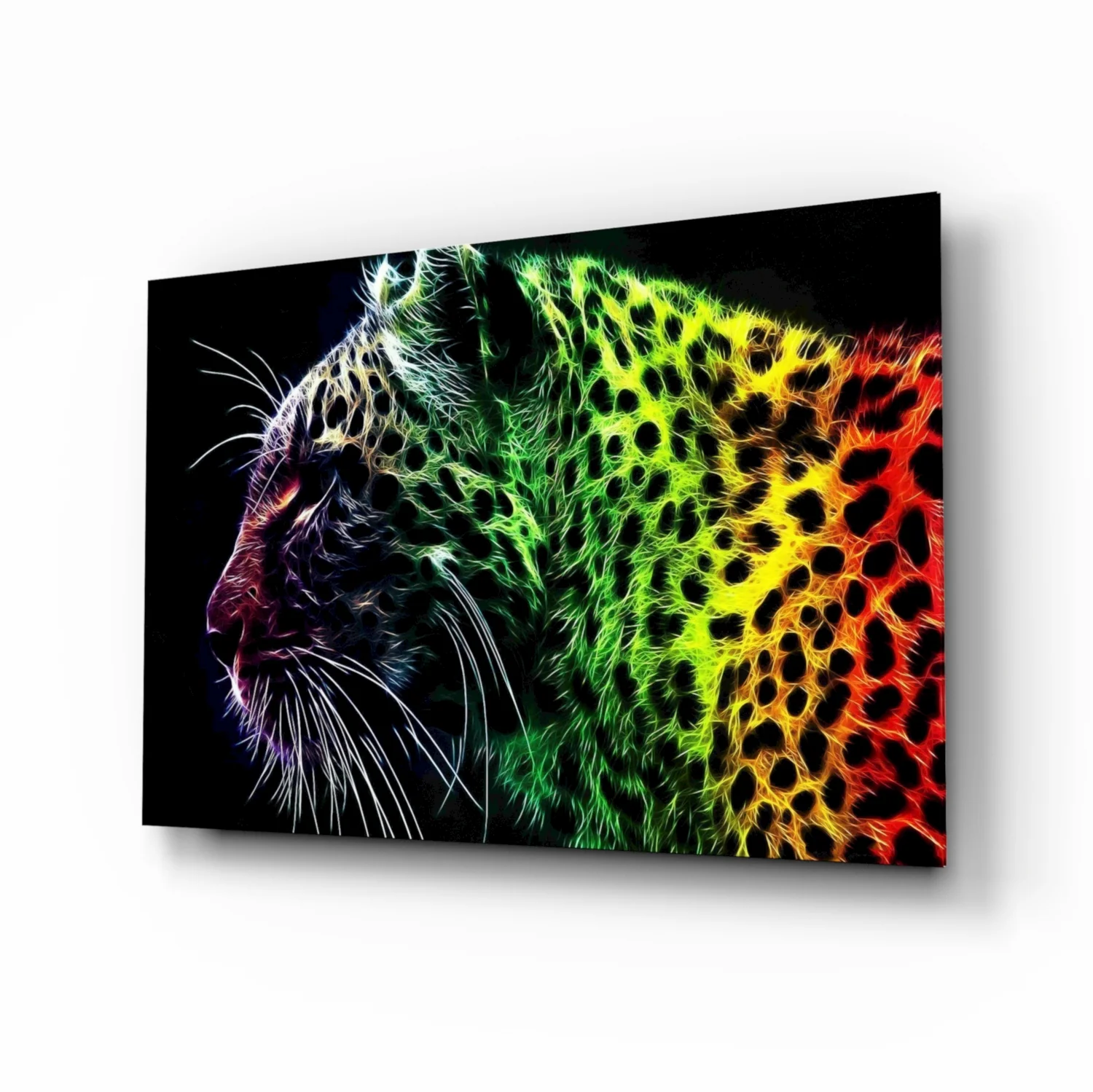 Leopard Glass Wall Art - Image 2