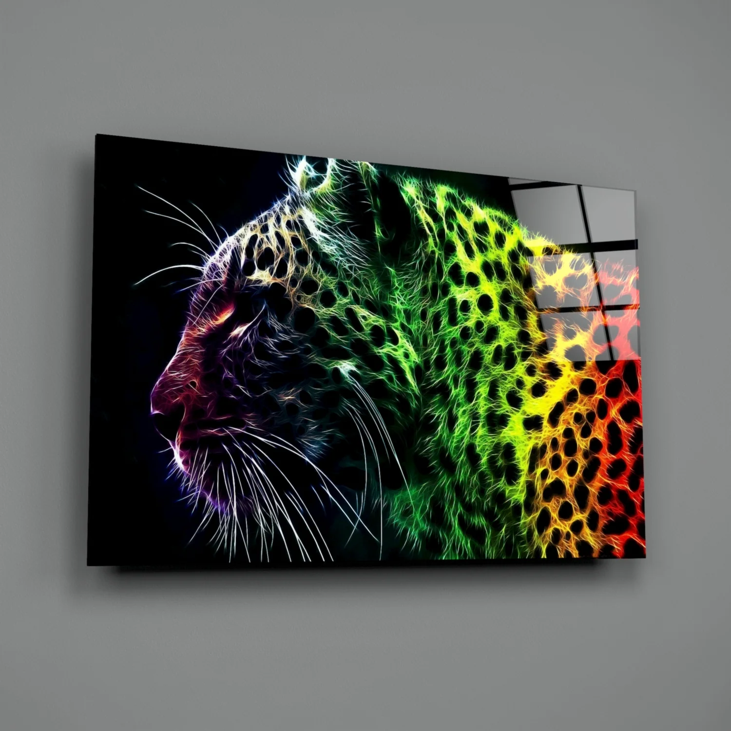 Leopard Glass Wall Art - Image 3