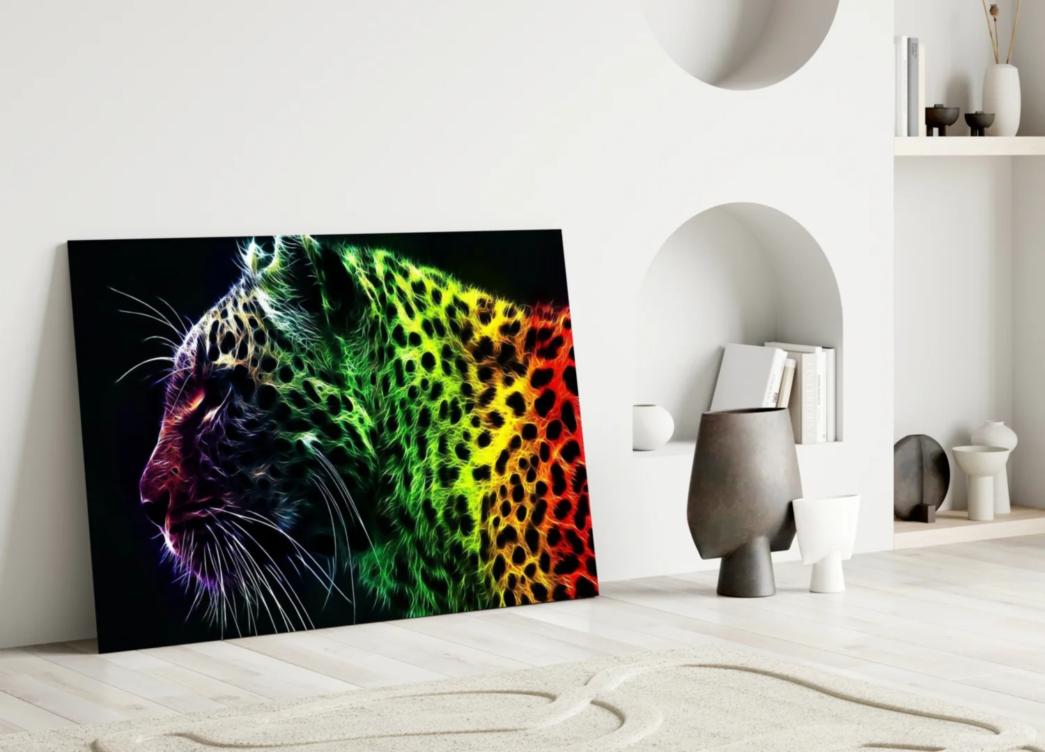 Leopard Glass Wall Art - Image 4