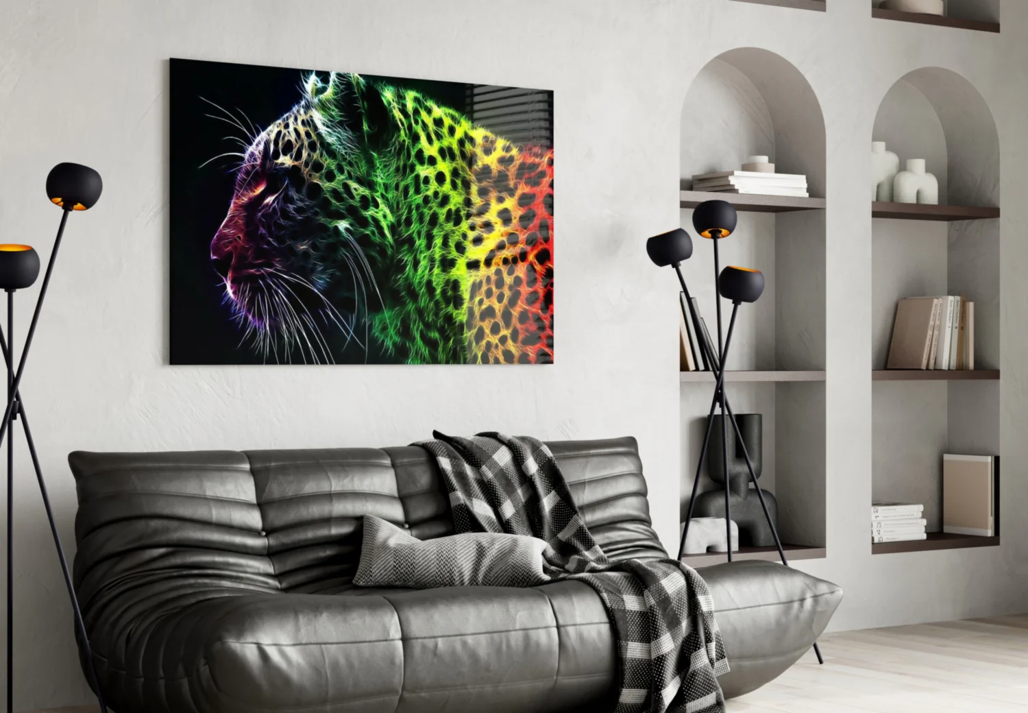 Leopard Glass Wall Art - Image 5
