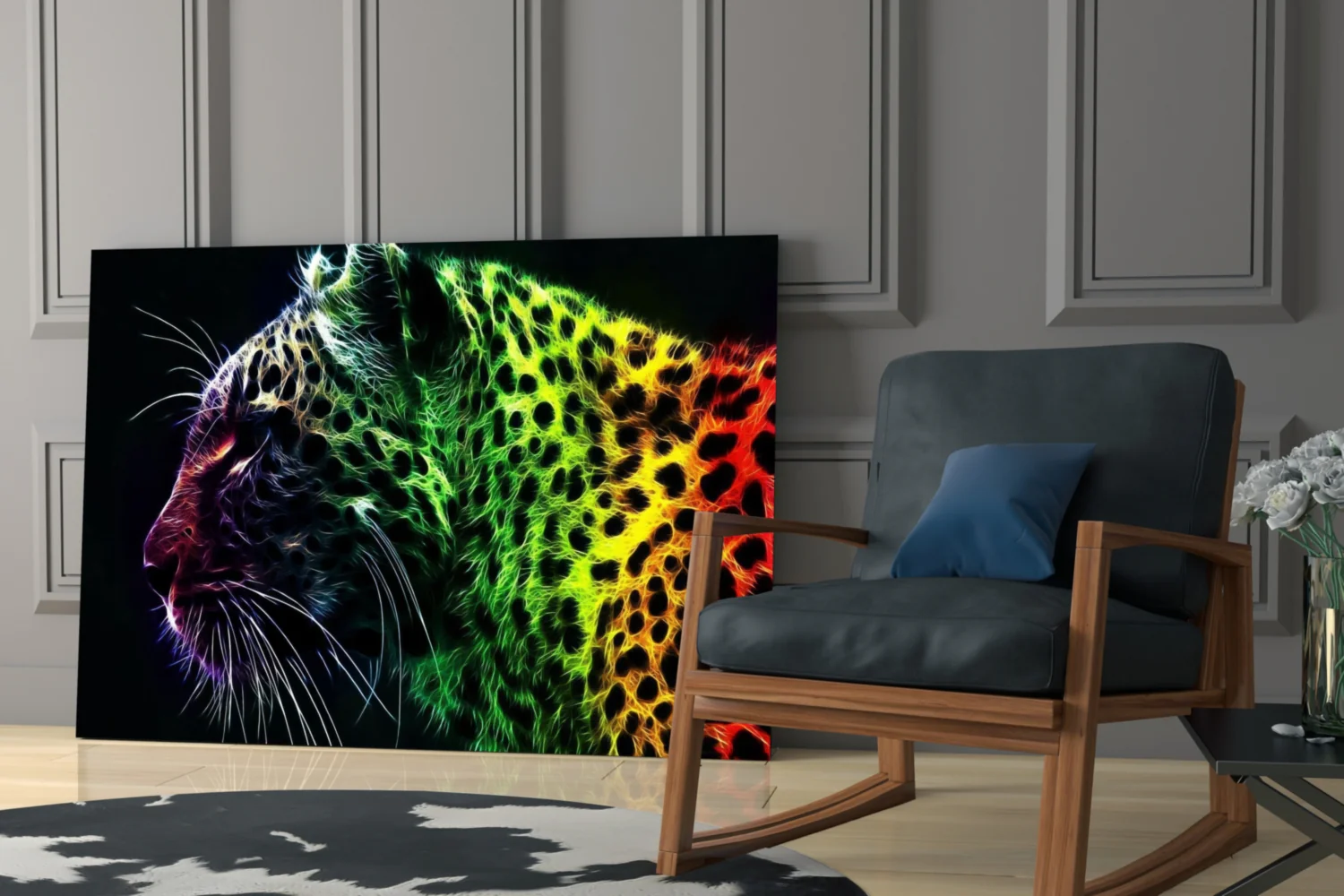 Leopard Glass Wall Art - Image 7