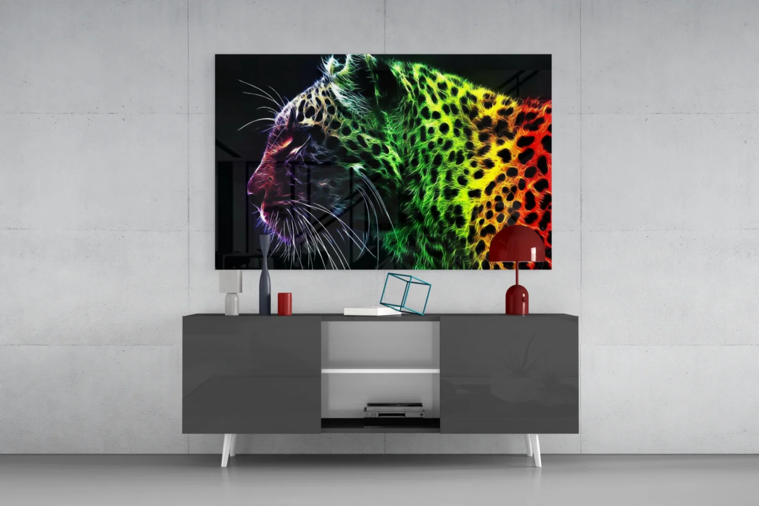 Leopard Glass Wall Art - Image 9