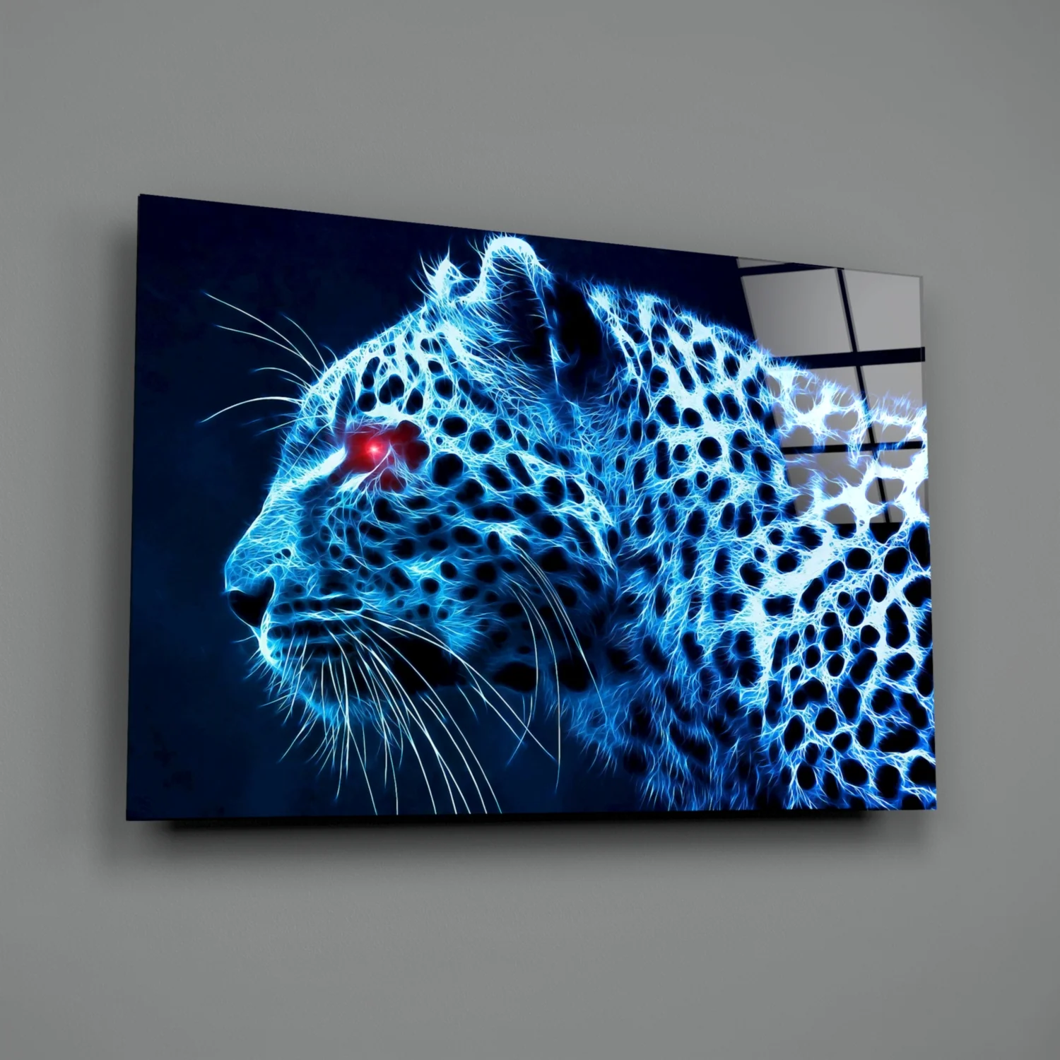 Leopard Glass Wall Art - Image 3