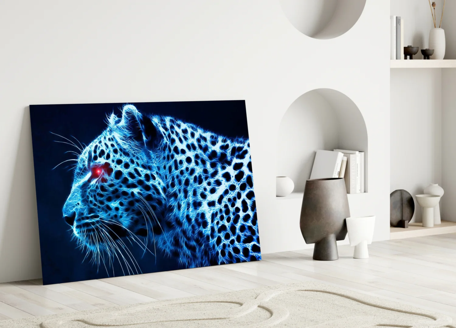 Leopard Glass Wall Art - Image 4