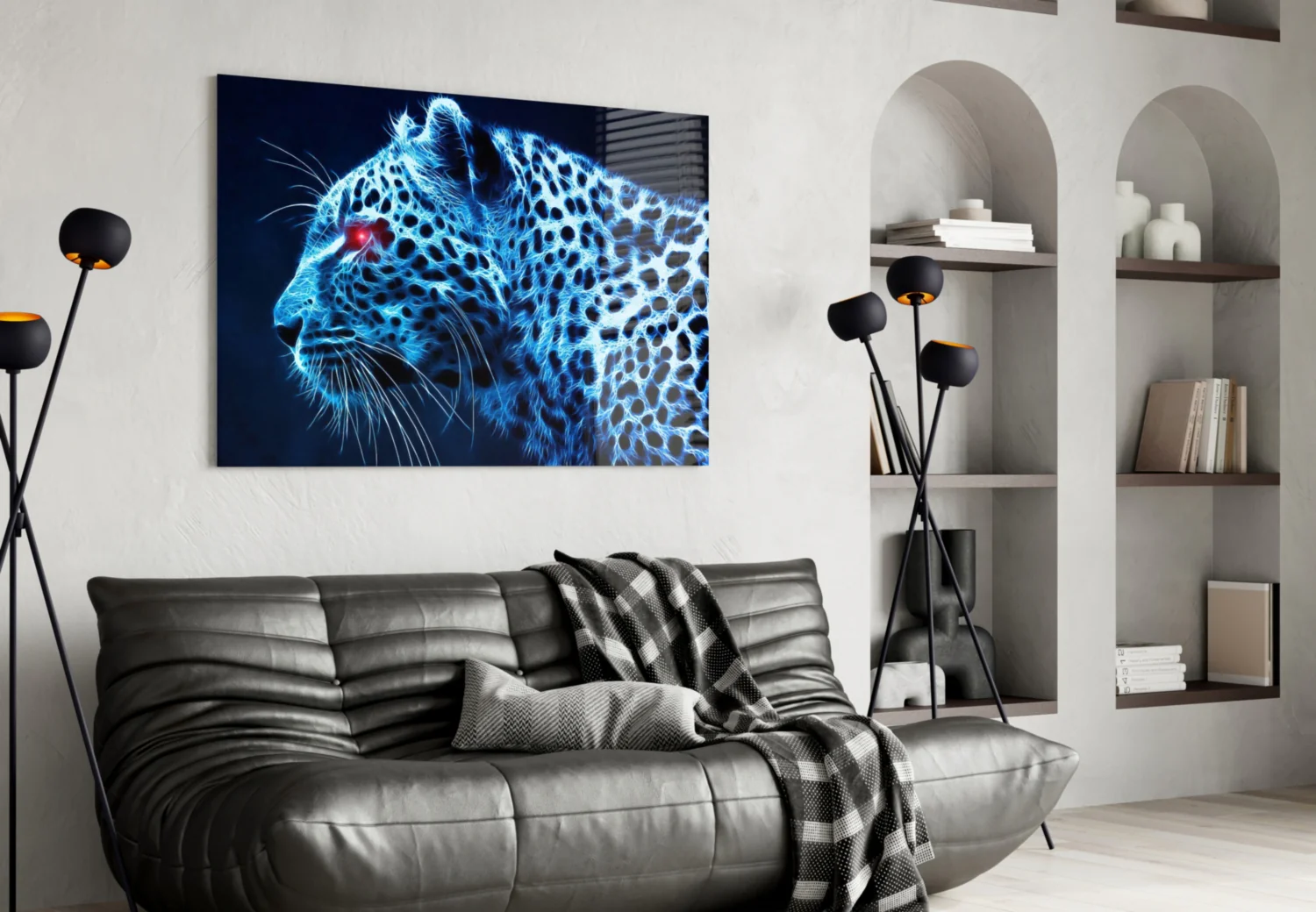 Leopard Glass Wall Art - Image 5