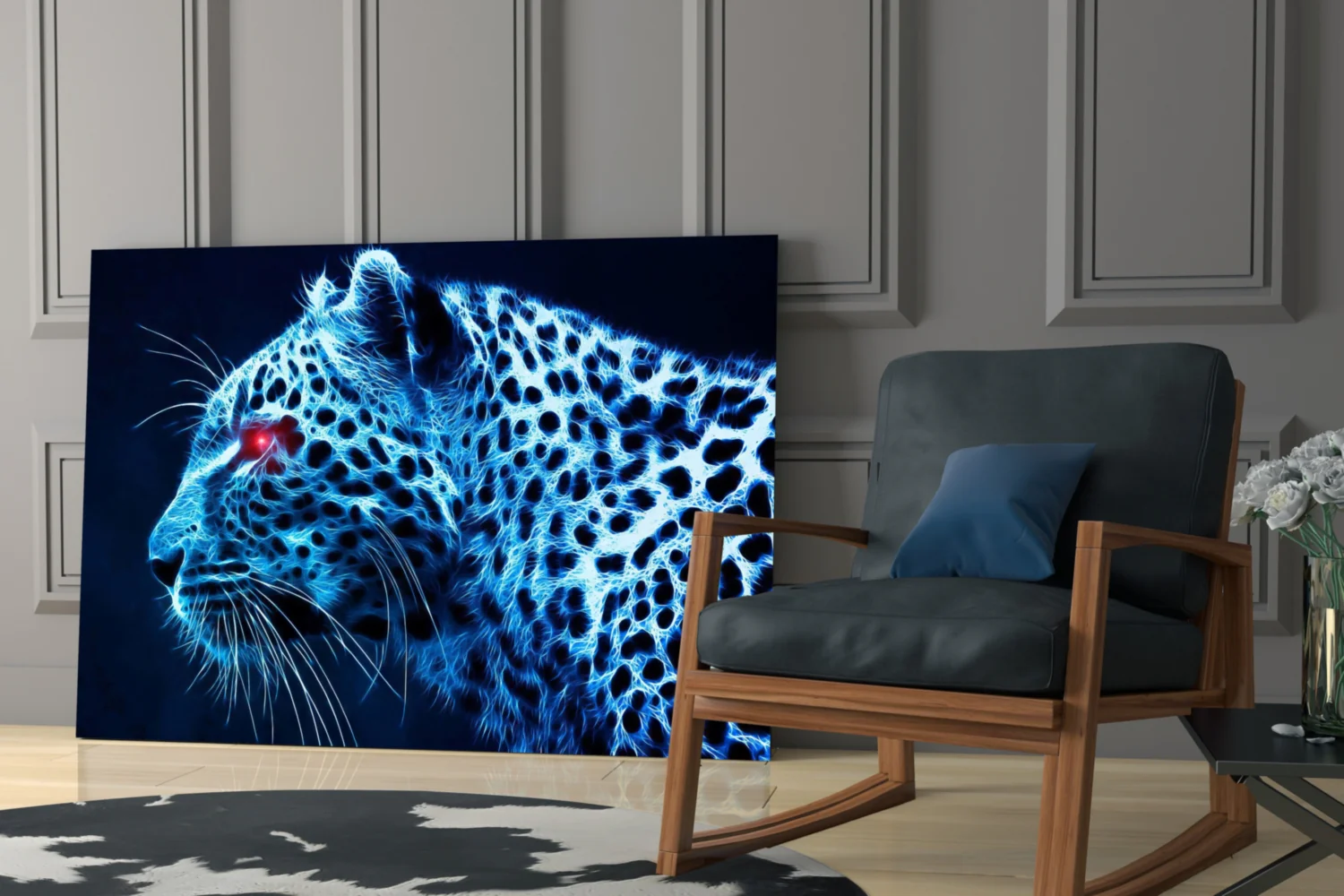 Leopard Glass Wall Art - Image 7