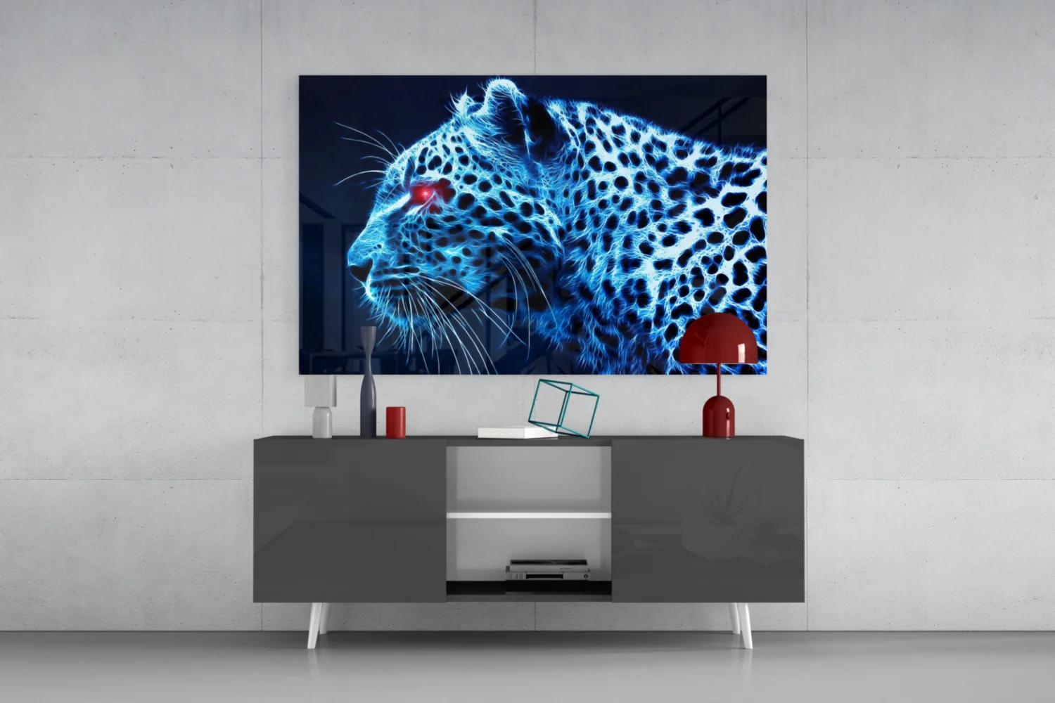 Leopard Glass Wall Art - Image 9