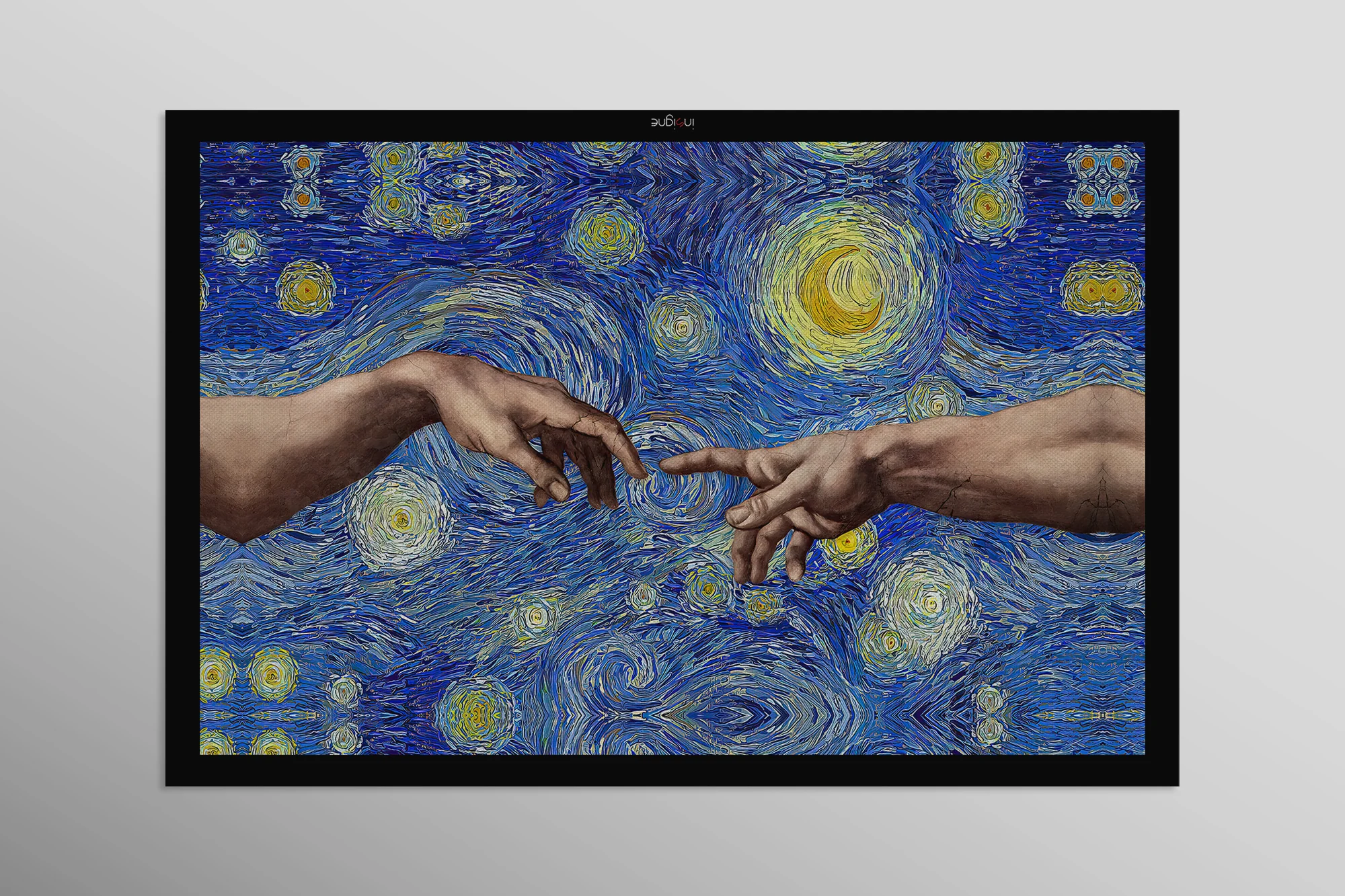 Celestial Touch of Creation — 3D Haptic Embossed High-Gloss Luxury Wall Art - Image 13