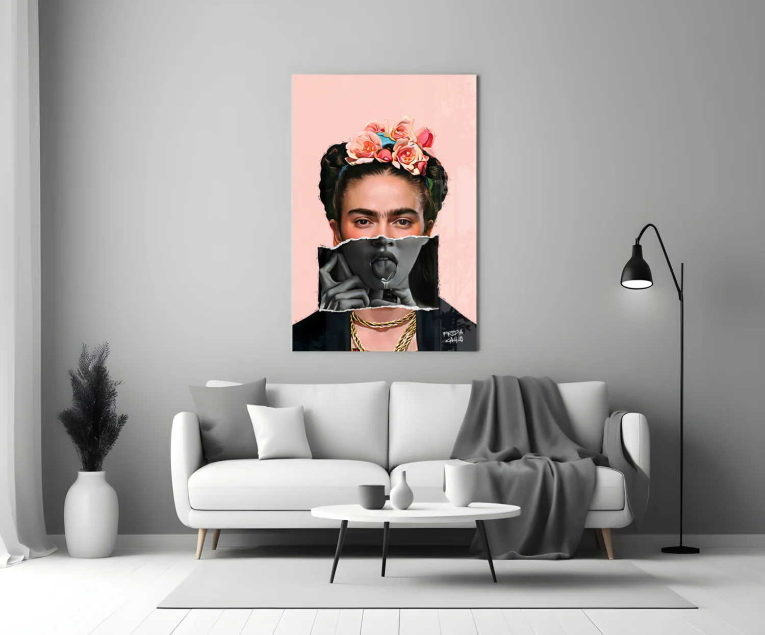 Contemporary Kahlo Glass Wall Art || Designer Collection - Image 4