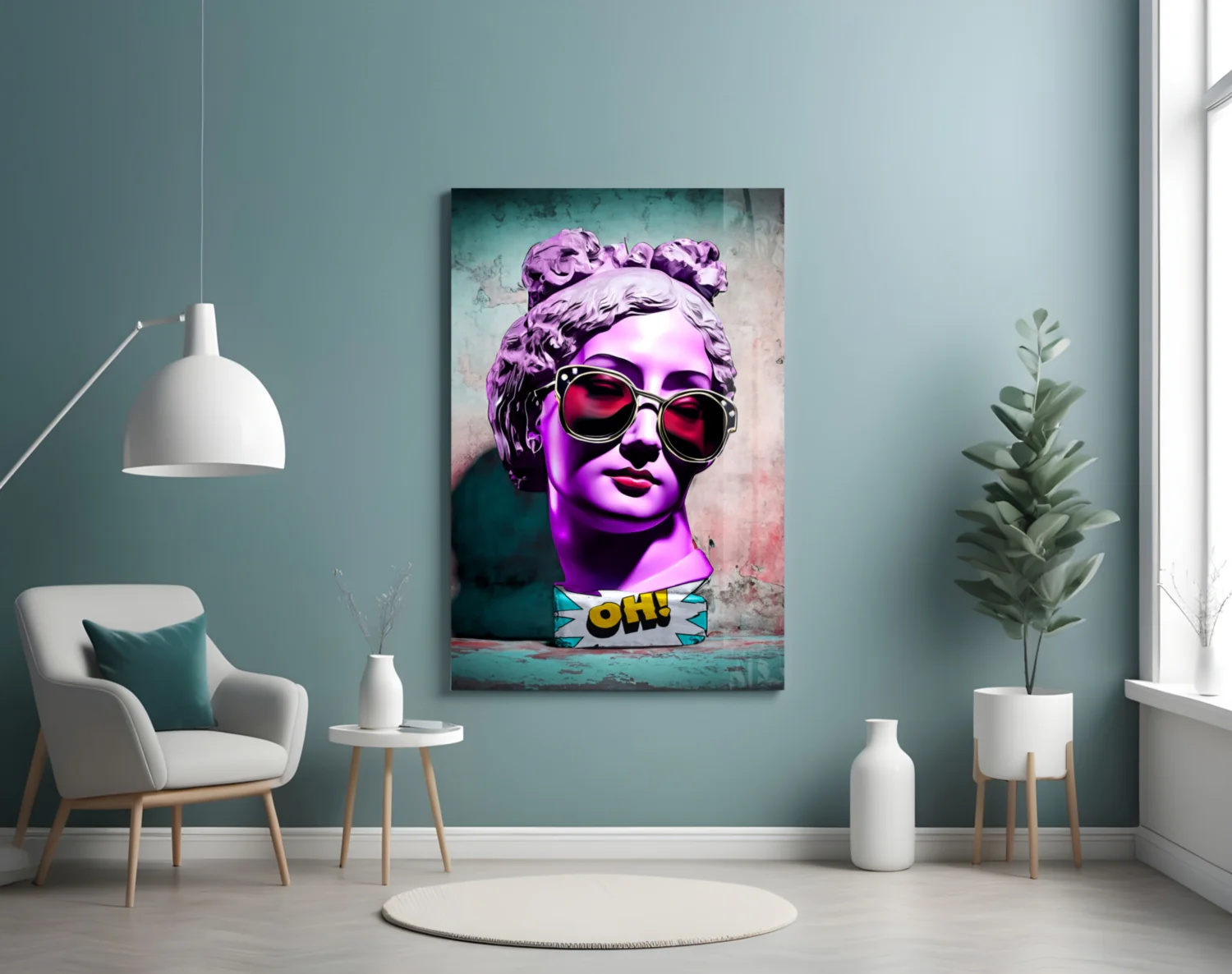 Contemporary Statue Glass Wall Art Bundle - Image 12