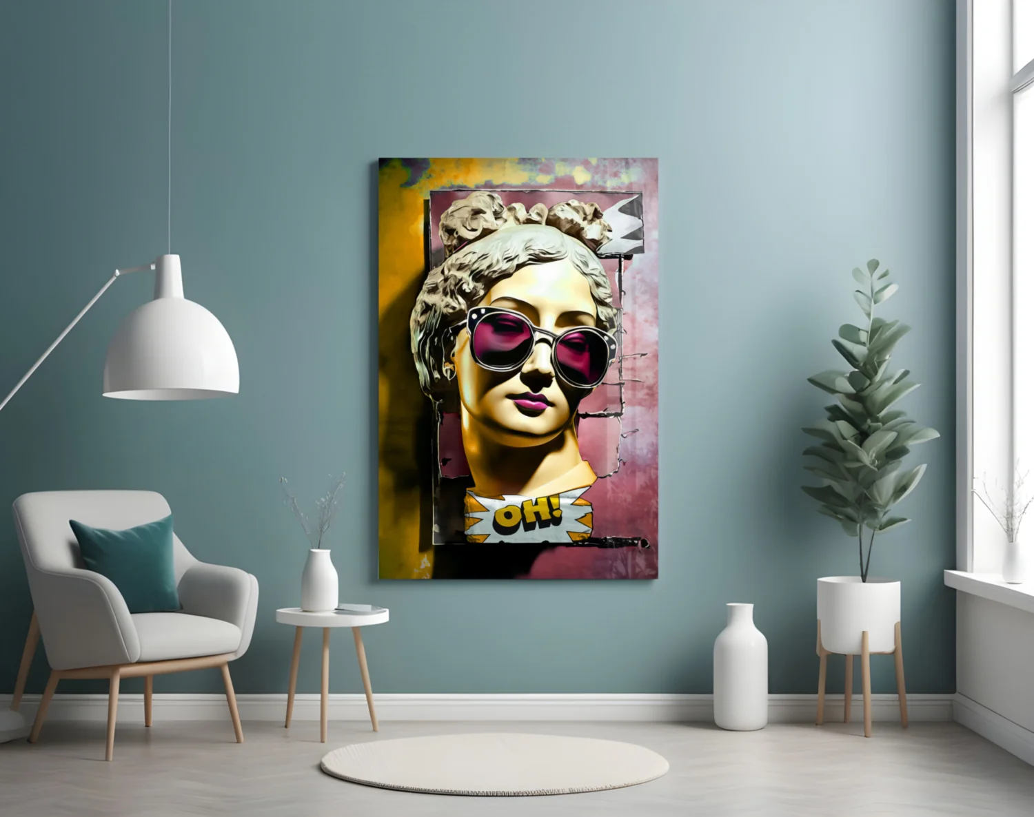 Contemporary Statue Glass Wall Art Bundle - Image 13